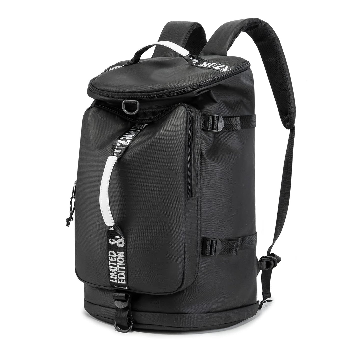 FUNYAGO Gym Backpack Hiking Duffle Bag Woman Man 40L Large Waterproof Backpack Suitable for Hiking, Travel, Black, 大号, Outdoor Cross-country