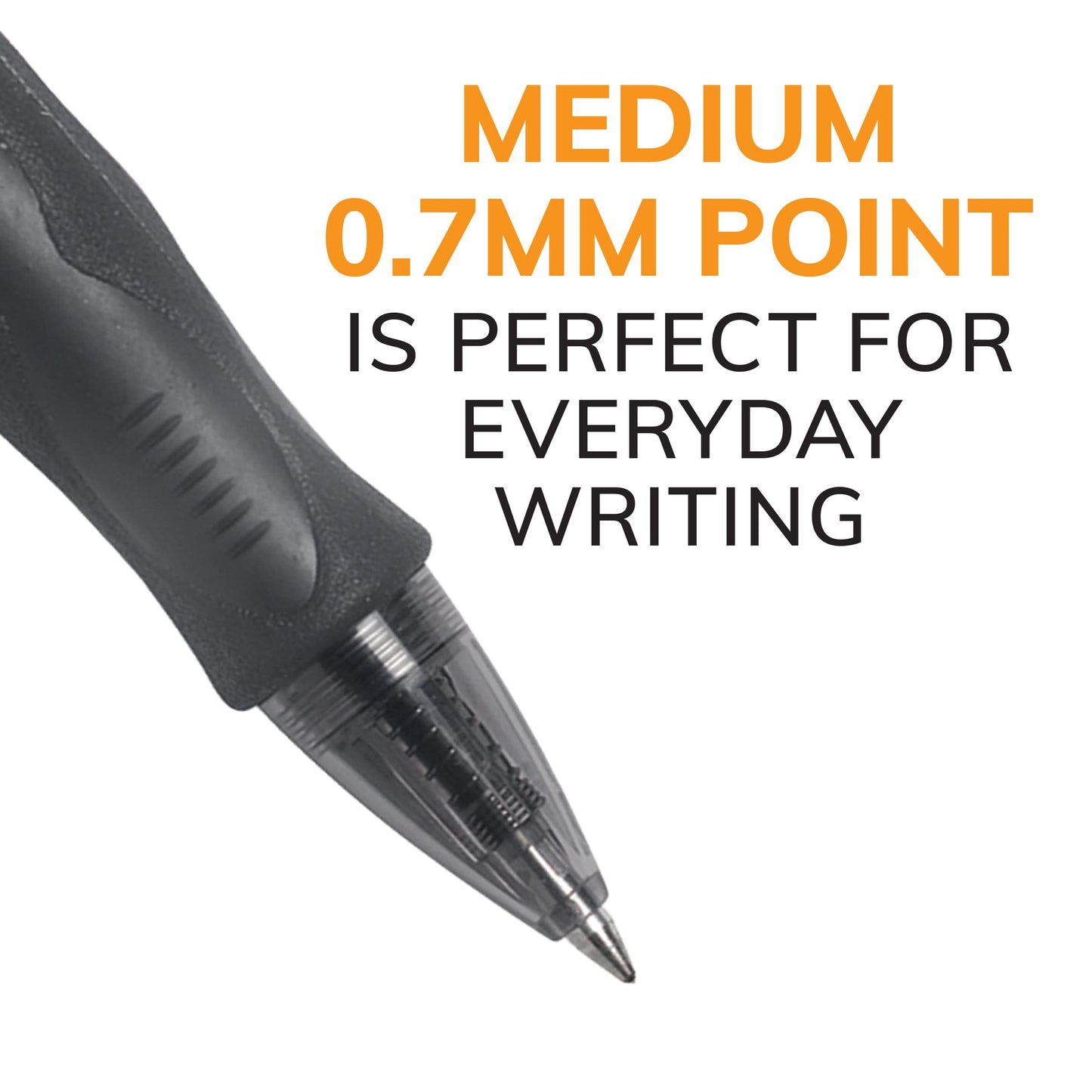 BIC Velocity Retractable Gel Pen, Medium Point, Black, 24-Count