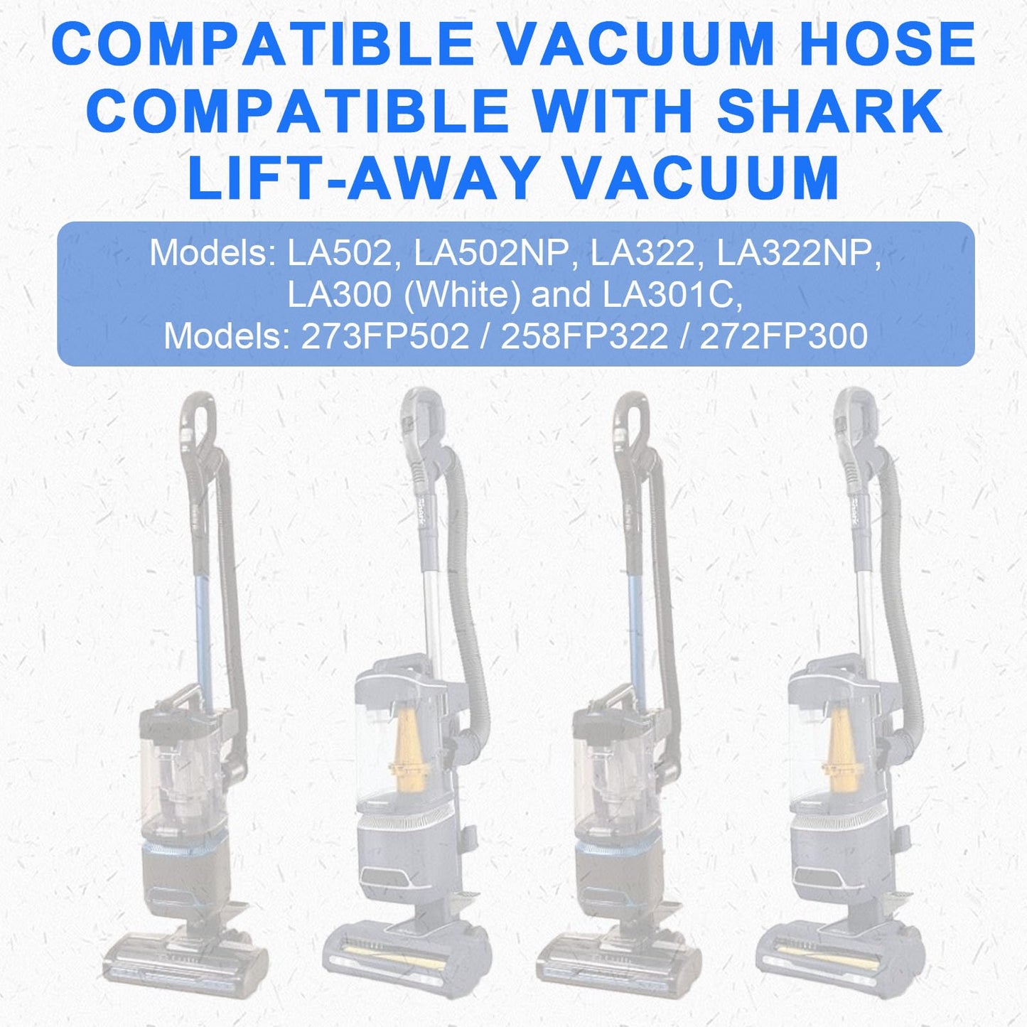 Replacement Hose for Shark Vacuum, Durable Vacuum Cleaner Hose Replacement Parts Attachments Accessories Compatible with Shark LA502 LA502NP LA322 LA322NP LA300 (White) and LA301C