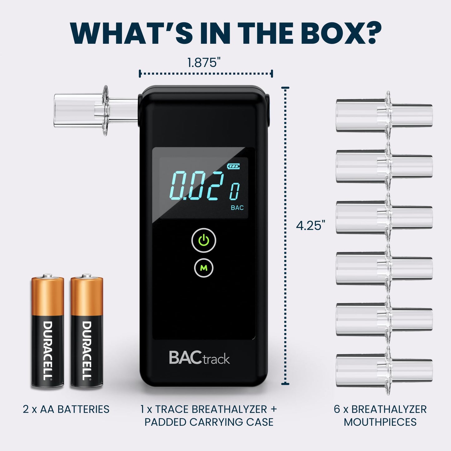 BACtrack Trace Breathalyzer | Professional-Grade Accuracy | DOT & NHTSA Compliant | Portable Breath Alcohol Tester for Personal & Professional Use