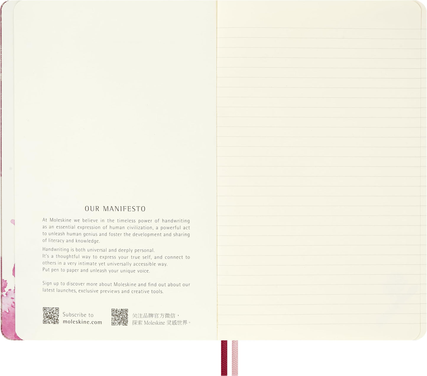 Moleskine Limited Edition Sakura 2026 Blossom Notebook, Hard Cover, Large (5" x 8.25") Ruled/Lined, Pink with Gold Accents, 176 pages