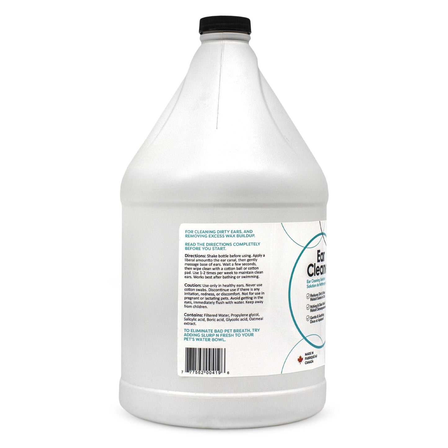 EnviroFresh Dog Ear Cleaner - Ear Cleaner for Dogs (3.78L/127oz) Dog Ear Cleaning Solution - Ear Drops for Dogs - Pet Hygiene Personal Care - Cat Ear Cleaner
