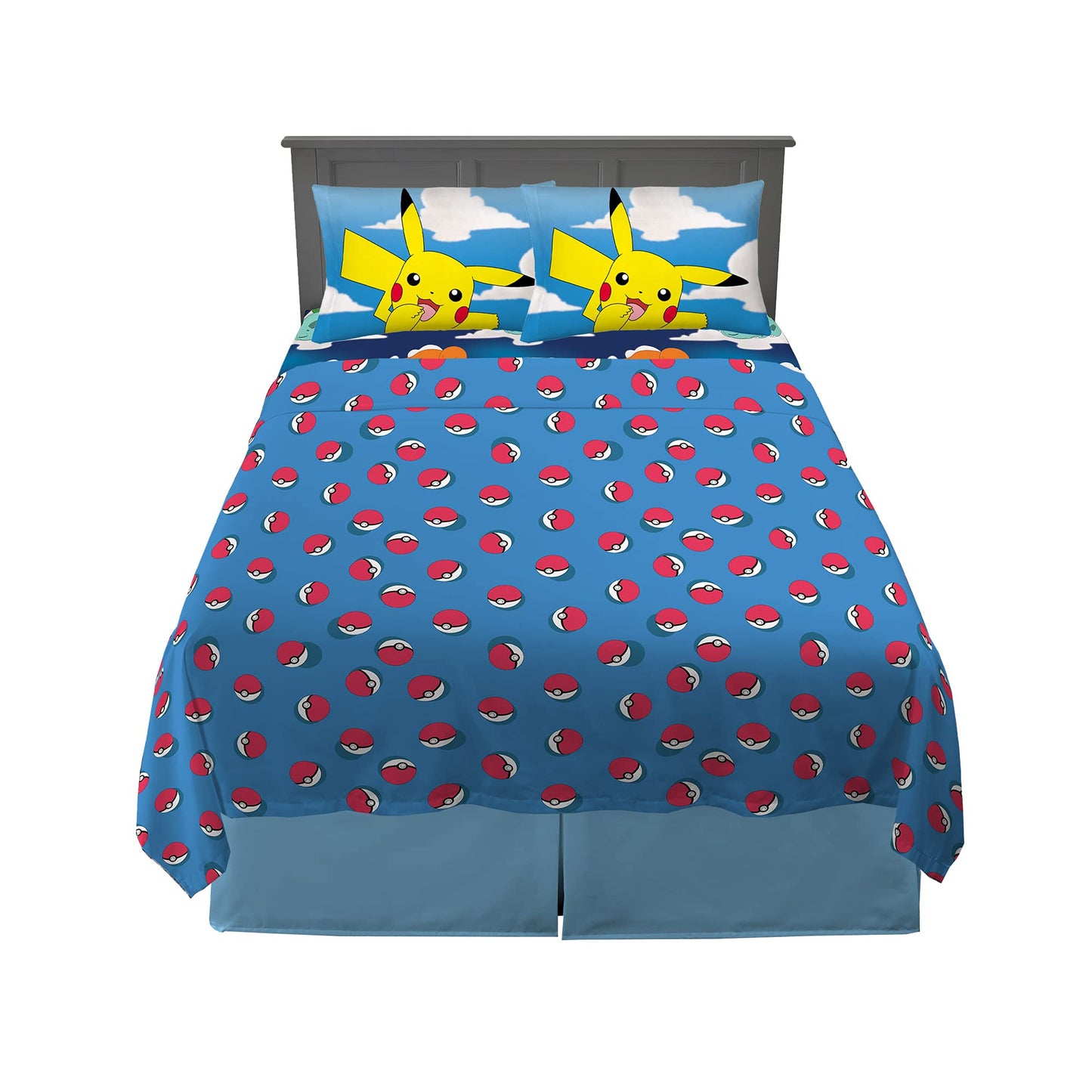 Franco Kids Bedding Soft Microfiber Sheet Set, Full, Pokemon