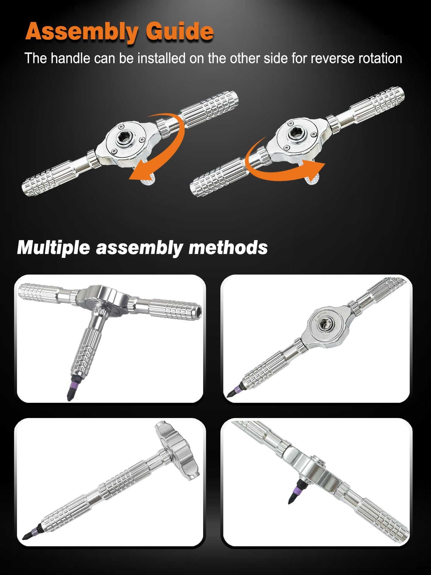 40 in 1 Ratcheting Screwdriver Set, S2 Alloy Steel Driver Bit Kit with T Detachable Handle, DIY Magnetic Multi Bits Precision Tool Repair for Electronics PC Glasses Watch