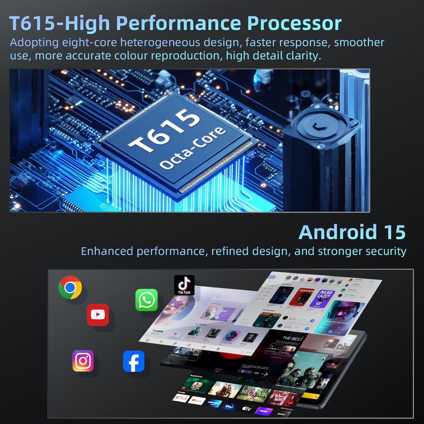 Android 15 Tablet 10 inch,24GB RAM 128 ROM,Tablets with Keyboard Mouse Stylus,1TB Expandable,Octa-Core 6000mAh 1280x800 IPS HD,5G WiFi,T615 CPU,High Performance,Processor,Dual Camera(Gray)