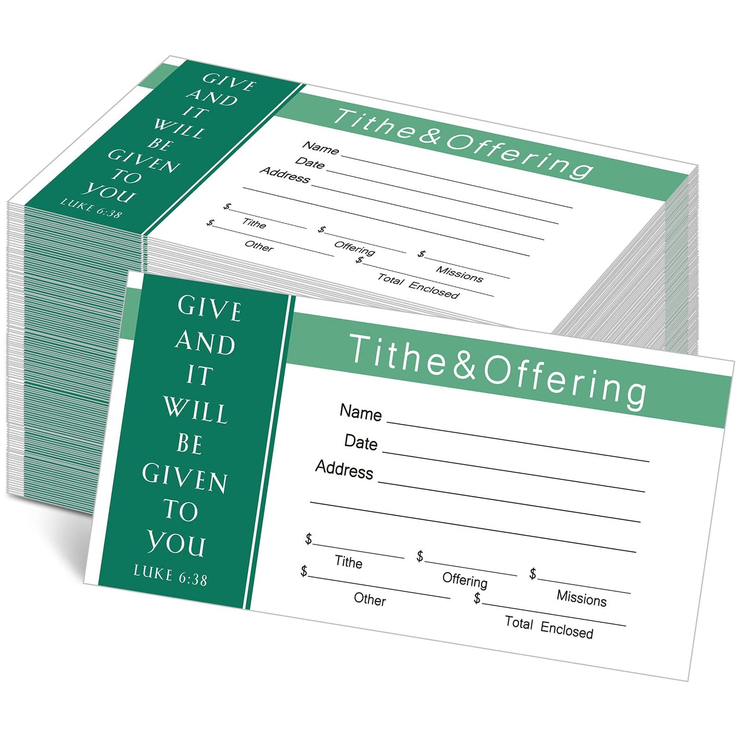 Woanger 500 Count Tithes and Offering Envelopes for Donation Envelope Bill Size Checks and Cash for Tithes and Offering(Stylish)