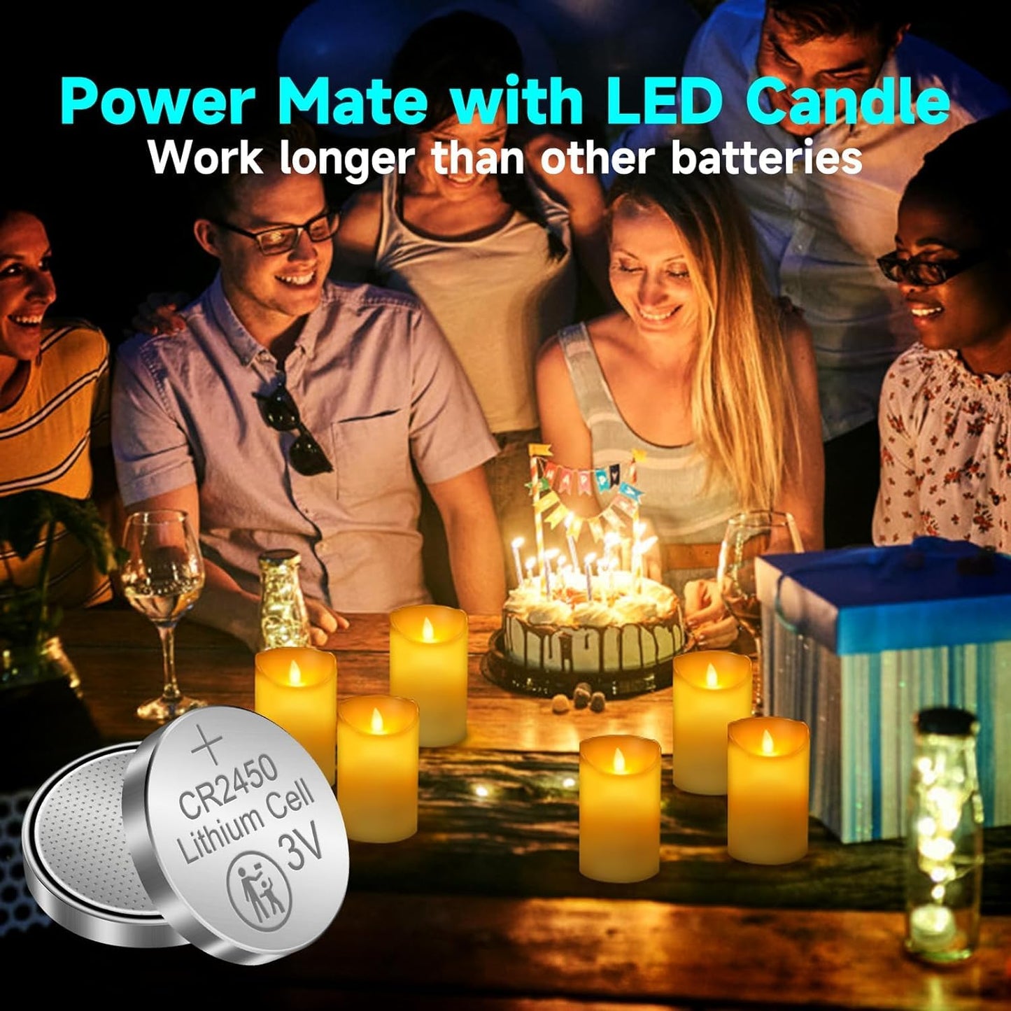 CR2450 Lithium Battery 3 Volt 600 mAh Coin Button Cell 100 Pack