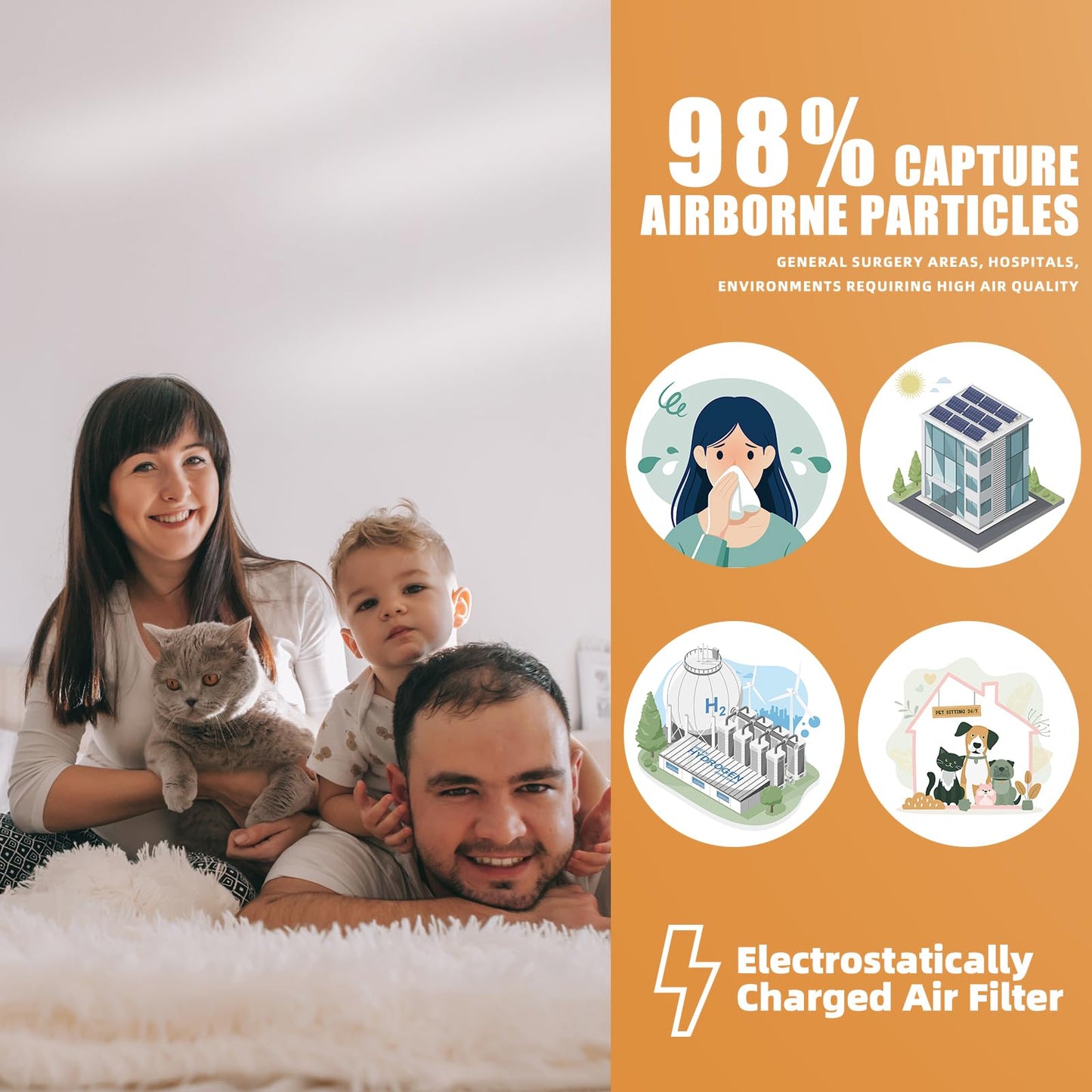 16X20X1 MERV 13 Furnace Filter (4 Packs) - MPR 1900 FPR 10 Electrostatic Pleated Air Conditioner HVAC AC Filters