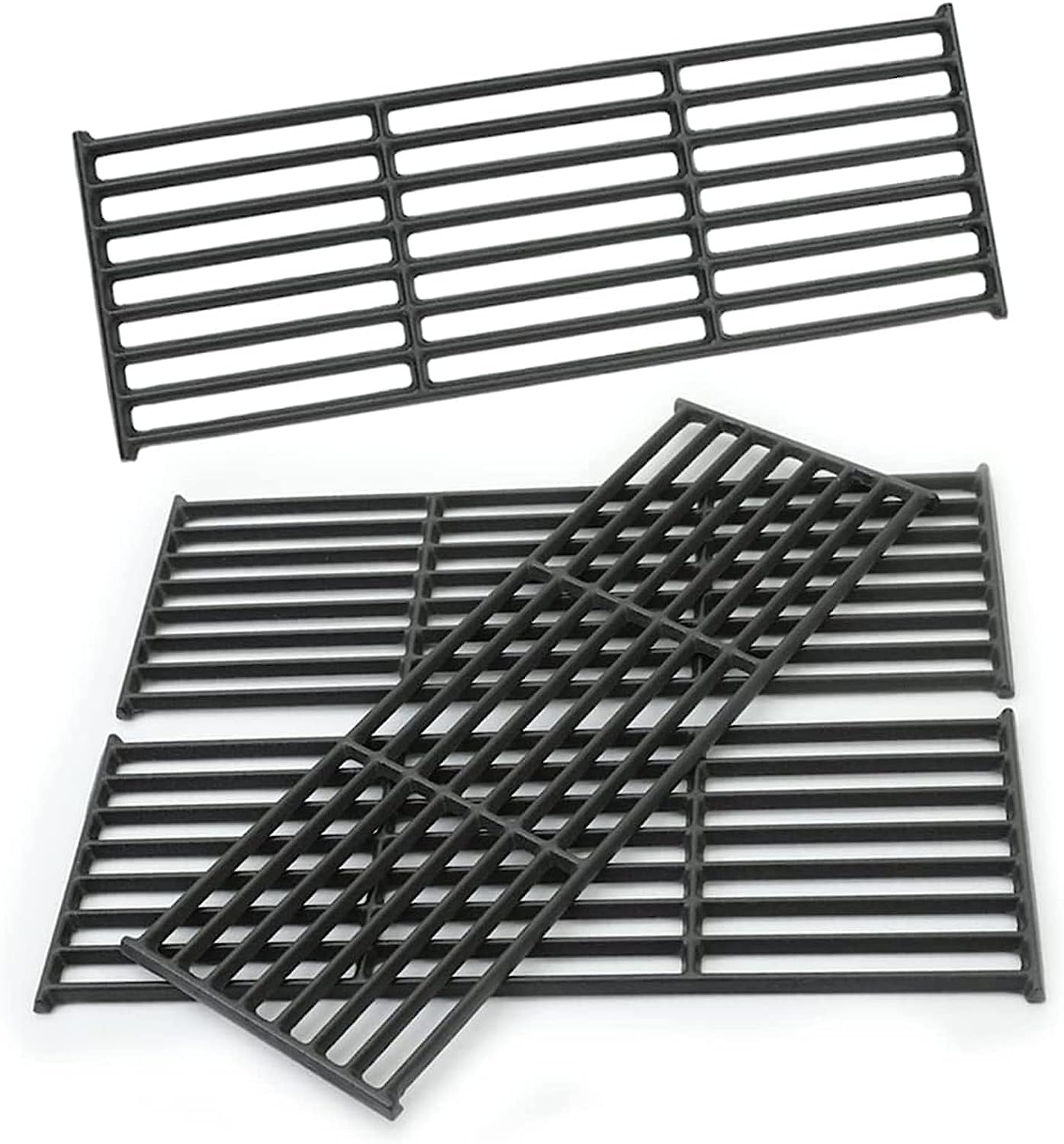 BBQSAVIOR PG74 BBQ Grill Grates for Broil King Baron 440 420 490 320, Broil-Mate and Huntington Models,17 3/8 Inch Cast Iron Cooking Grates Replacement Parts 4-Pack