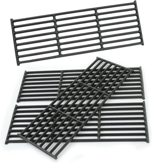 BBQSAVIOR PG74 BBQ Grill Grates for Broil King Baron 440 420 490 320, Broil-Mate and Huntington Models,17 3/8 Inch Cast Iron Cooking Grates Replacement Parts 4-Pack