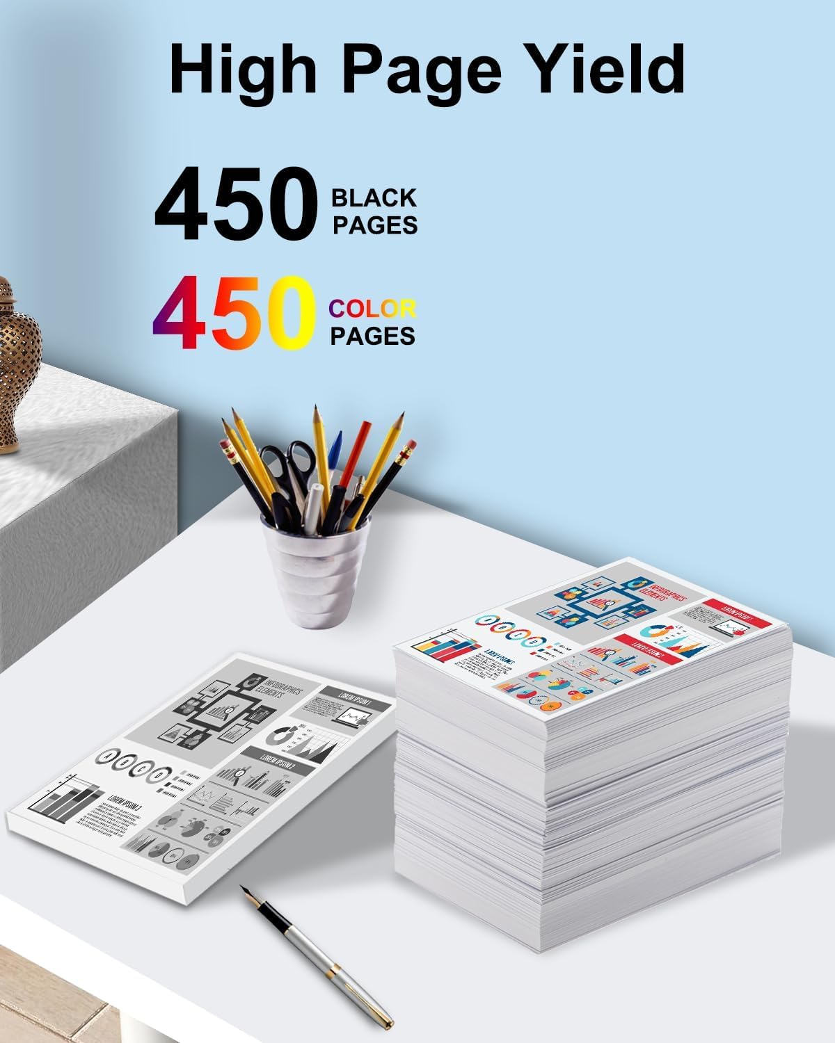 LC3013 High Yield Ink Cartridges (4-Pack, 1BK/1C/1M/1Y) Compatible LC3013 Ink Cartridges Replacement for Brother Ink Cartridge LC3013 MFC-J491DW MFC-J497DW MFC-J690DW MFC-J895DW Printer
