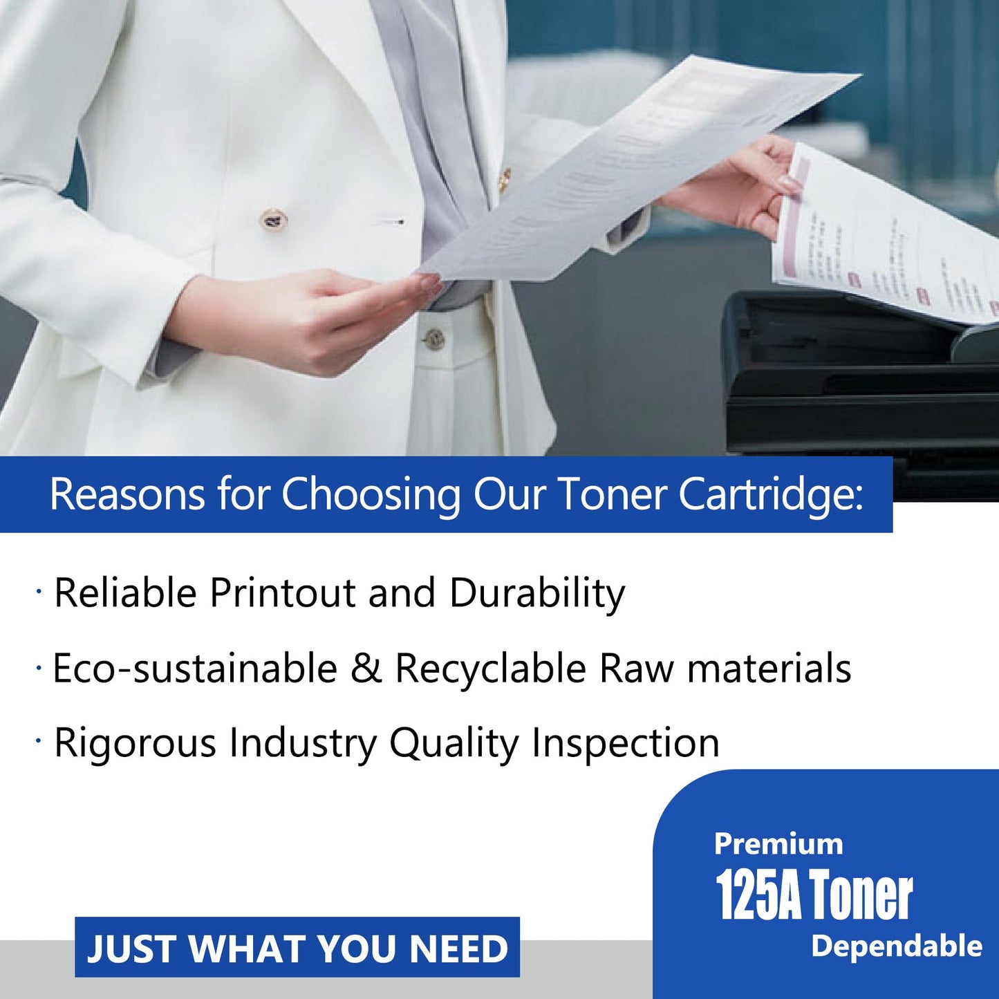 125A Toner Cartridges 4 Pack High Yield (with chip) Replacement for HP Color MFP CM1312 CM1312nfi Pro CP1215 CP1518ni CP1515n Series Printer Ink (Black Cyan Yellow Magenta)