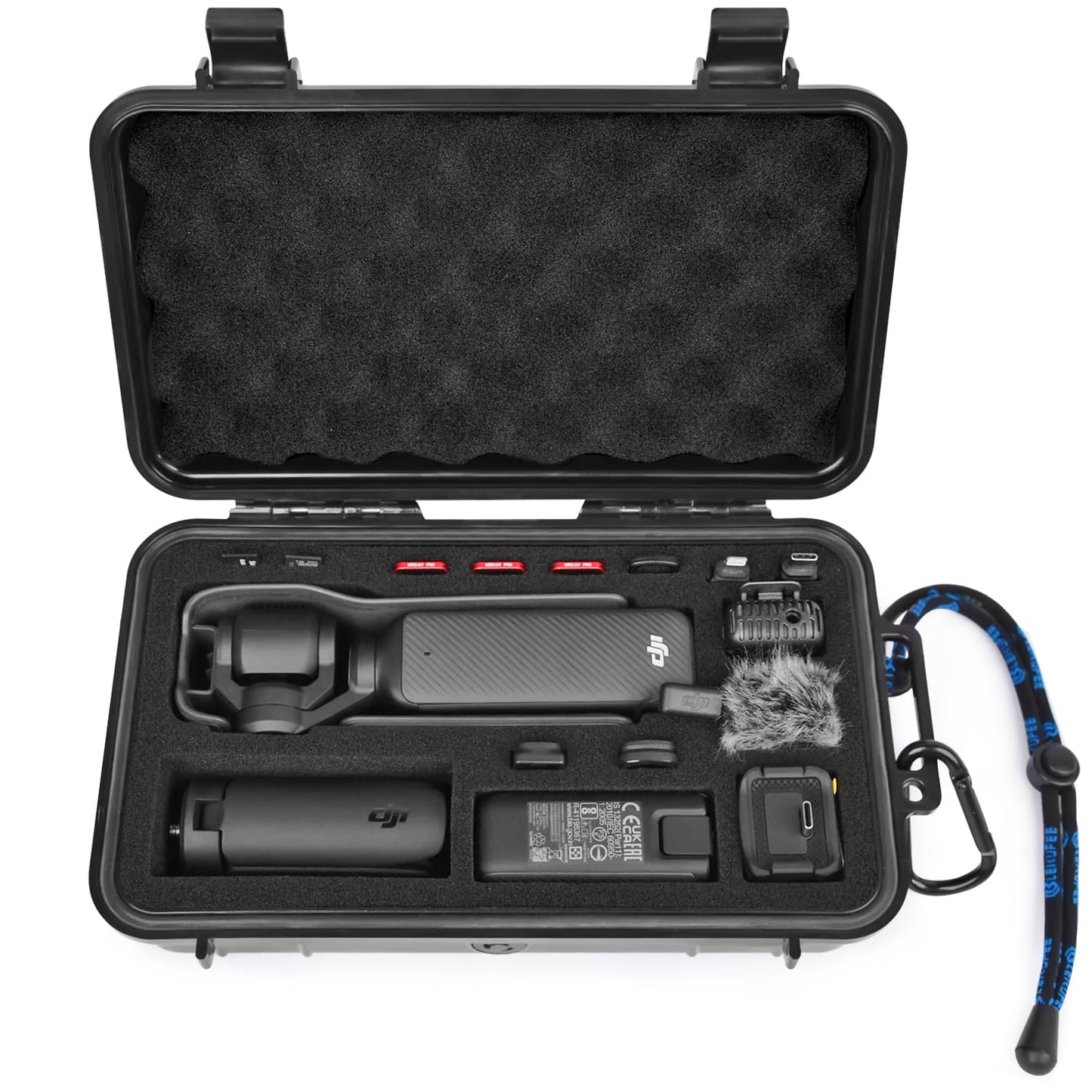 Lekufee Travel Waterproof Hard Case Compatible with DJI Osmo Pocket 3/Creator Combo/Power Expansion Combo/DJI Pocket 3 Video Camera/Vlogging Camera and Accessories(Case & Bag Only)