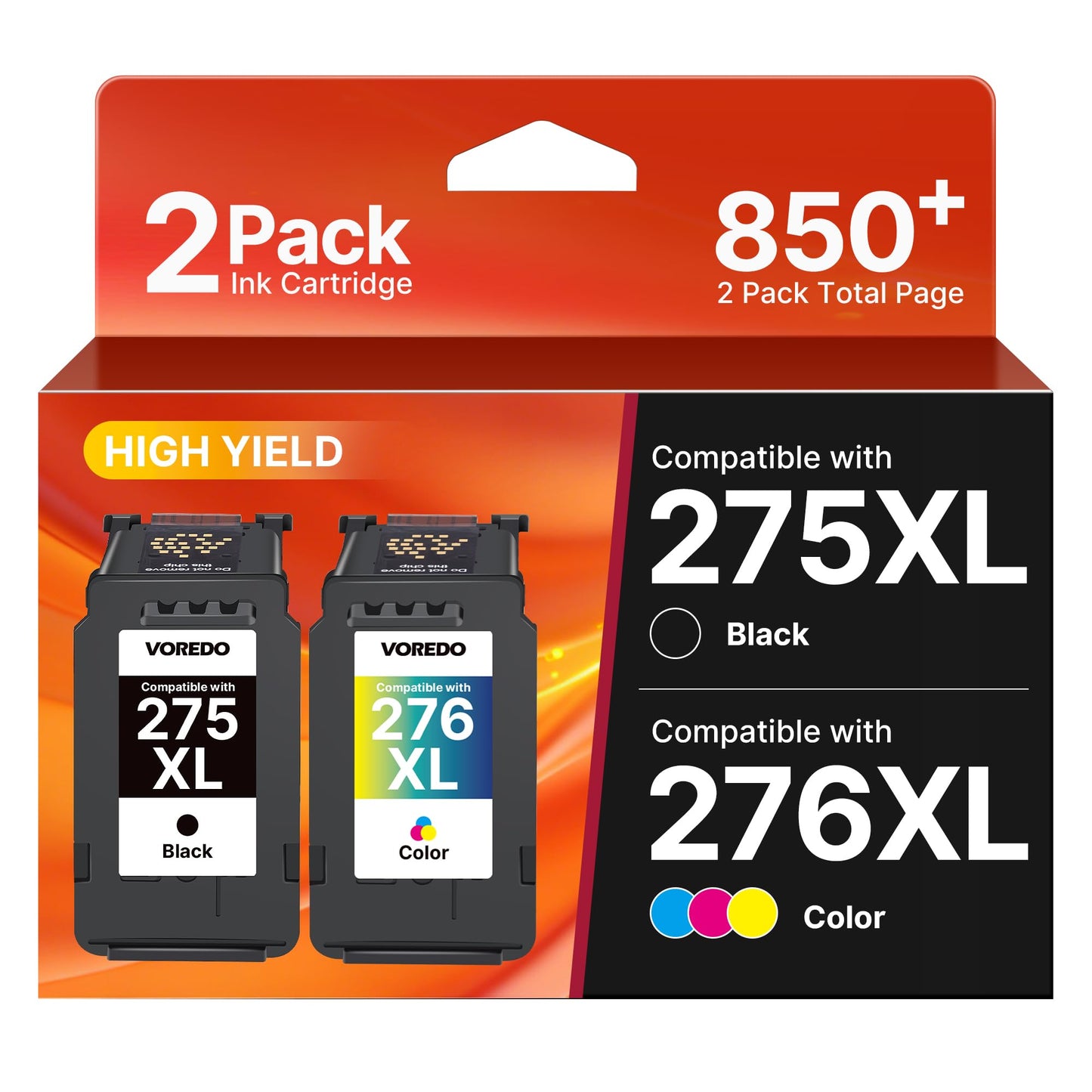 275 276 XL Replacement for Canon PGI-275 CLI-276 Ink Cartridges for Canon Printer Ink 275XL 276XL PG-275XL CL-276XL Compatible for TR4720 TS3720 TS3522 TS3520 TS3722 TR4723 TR4722 Printers