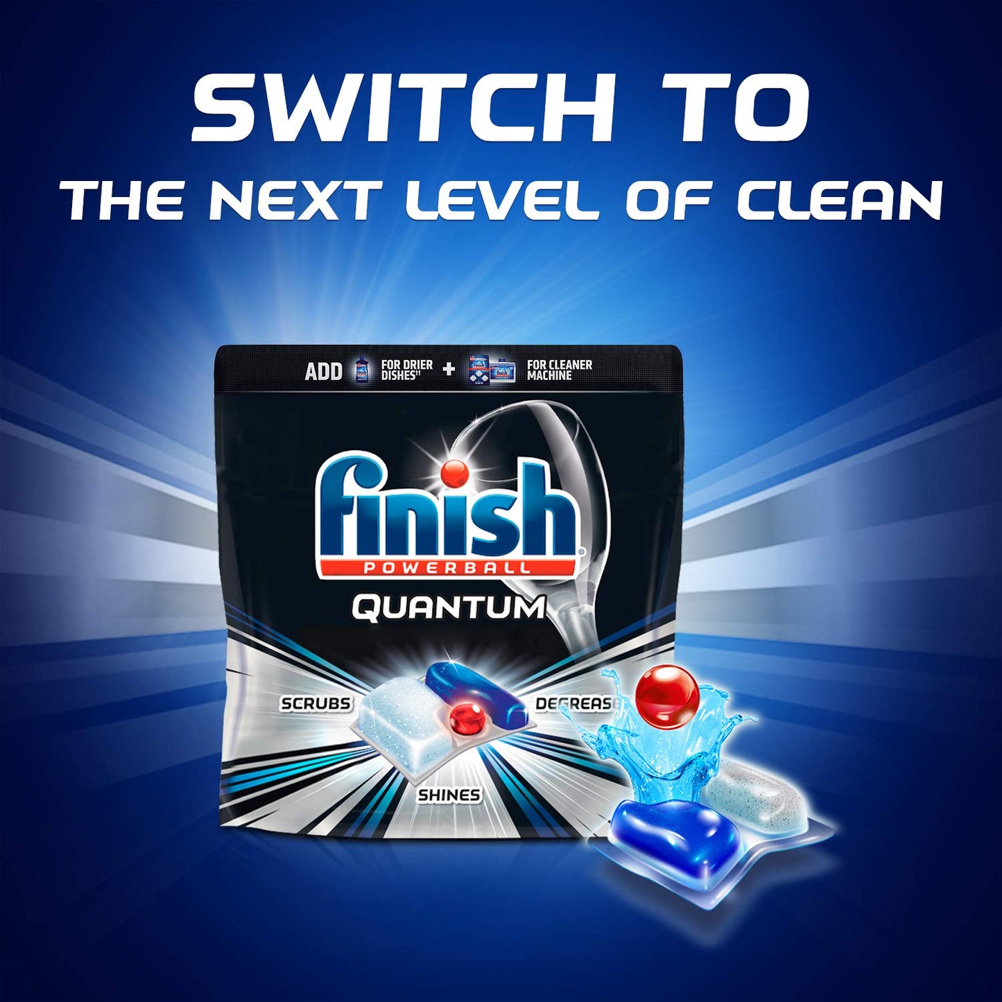 Finish Gelpacs Dishwasher Detergent, Orange Scent, 60 Count