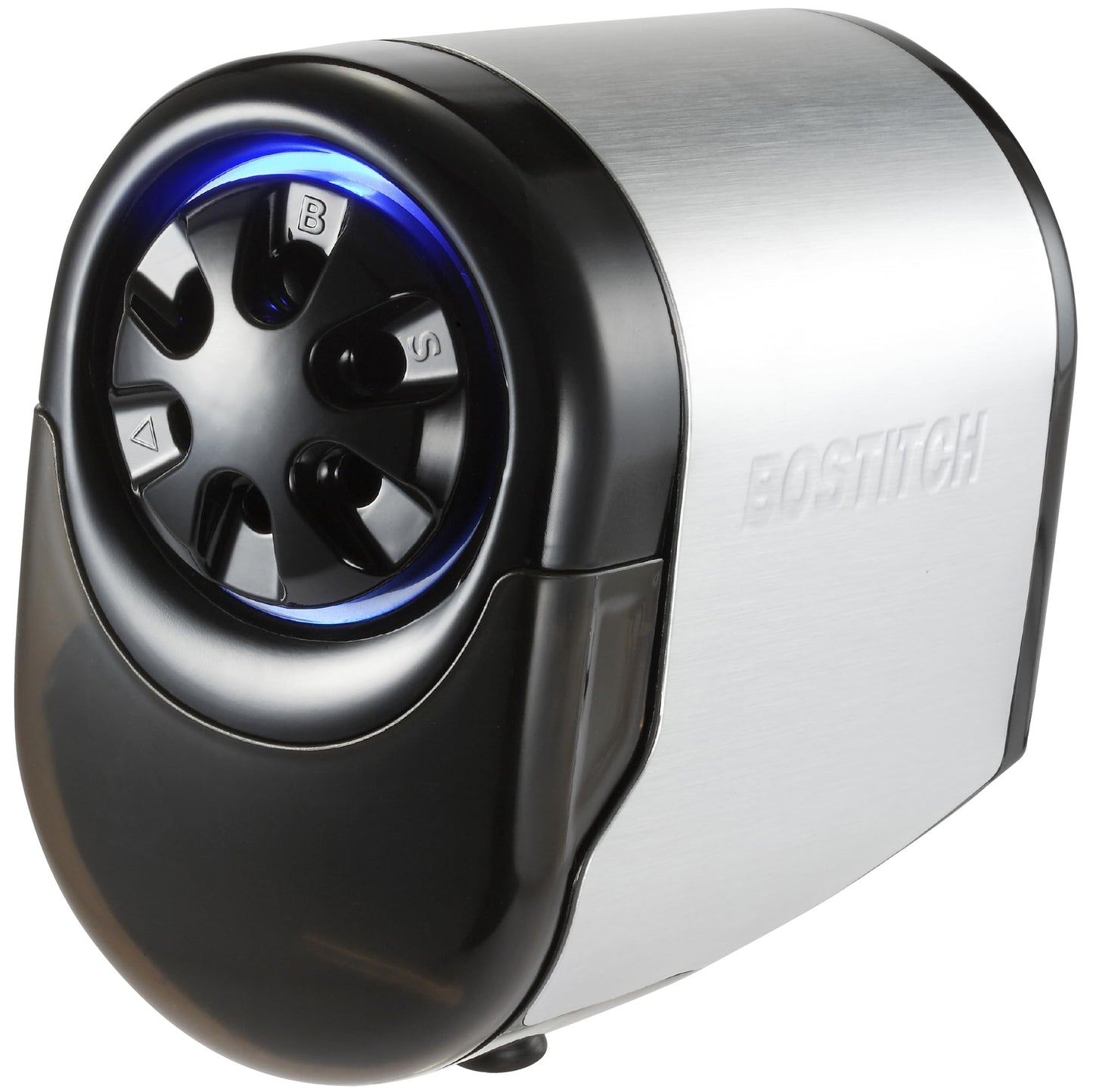 Bostitch Office QuietSharp Glow Extra Heavy Duty Classroom Electric Pencil Sharpener with Replaceable Cutter Cartridge System, Silver/Black (EPS11HC)