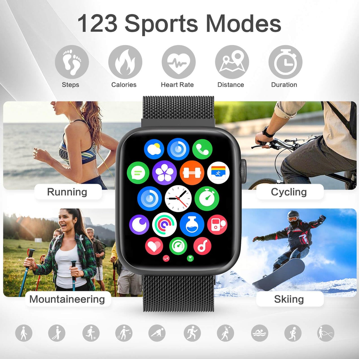 AI Smart Watch for Men, DA GPT AI Waterproof Smartwatch, 1.9" AMOLED Always-On Display, 24/7 Heart Rate, Blood Oxygen, Stress Sleep Monitor, 123 Sports Fitness Tracker, Compatible Android and iOS
