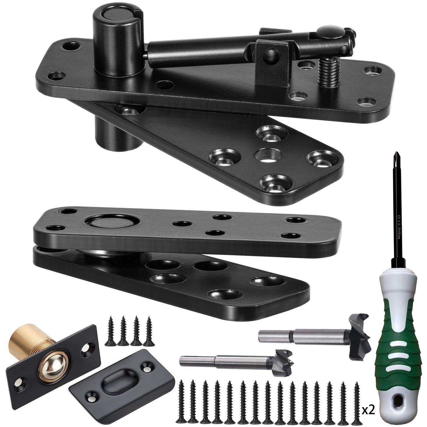 Hidden Door Hinge,Heavy Duty Pivot Hinge,570Lbs Load-Bearing,Solid Stainless Steel,Swinging 360°Rotation,Hidden Hardware/System for Secret Door or Concealed Bookcase with 2 Drills