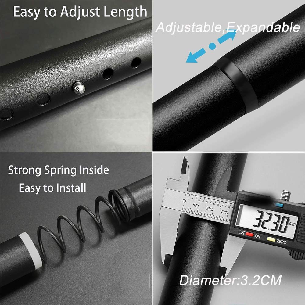 Room Divider Tension Curtain Rod, Large 102.4-122.1Inch No Drilling Adjustable Window Curtain Rod Never Rust Curtain Poles, Tension Pole for Bathroom, Shower, Outdoor Indoor Decor