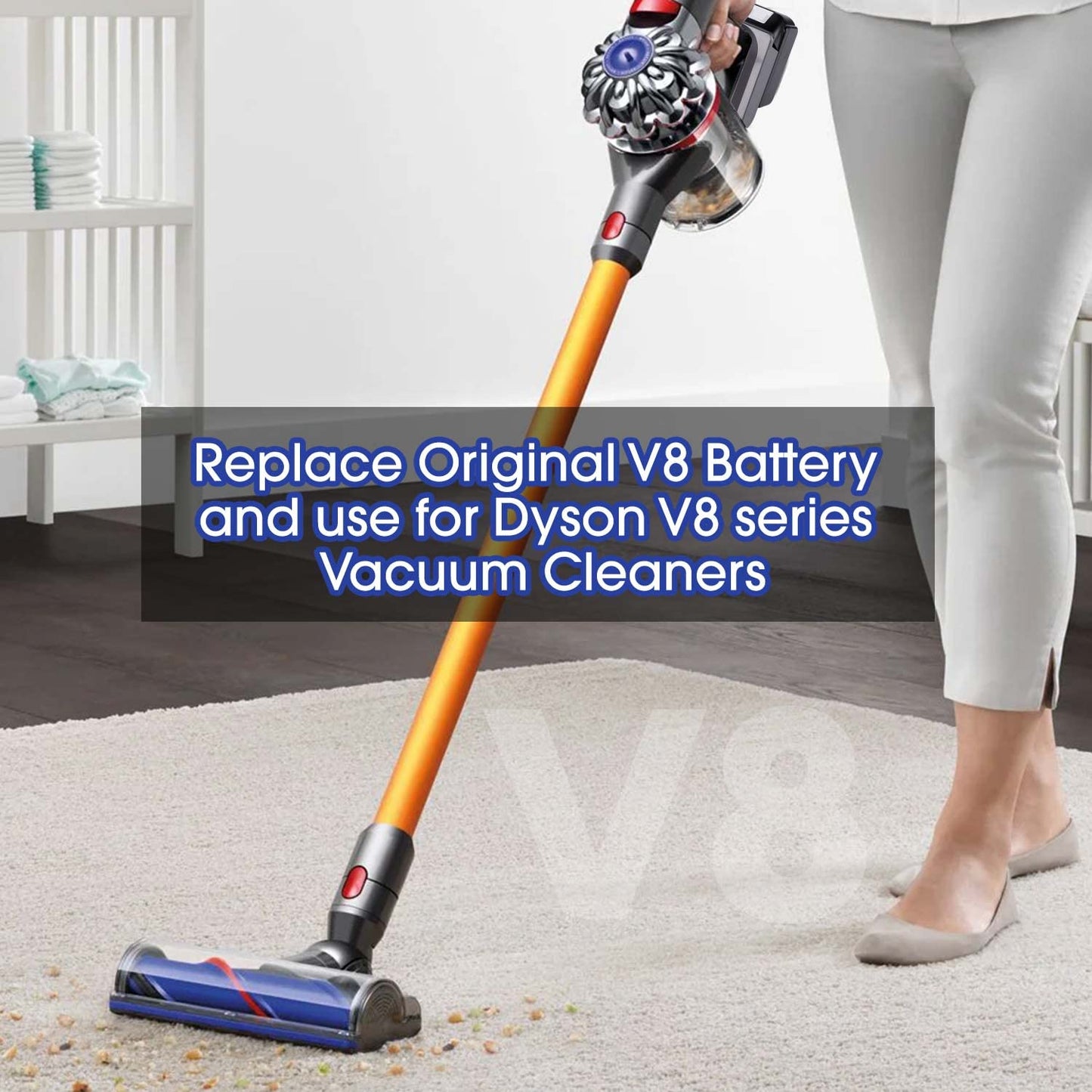V8 Battery Adapter for Dewalt 20V Lithium Battery Converted to Replace for Dyson V8 Battery, Works with Dyson V8 Series Animal Absolute Vacuum Cleaner(DW20V8 Adapter ONLY)