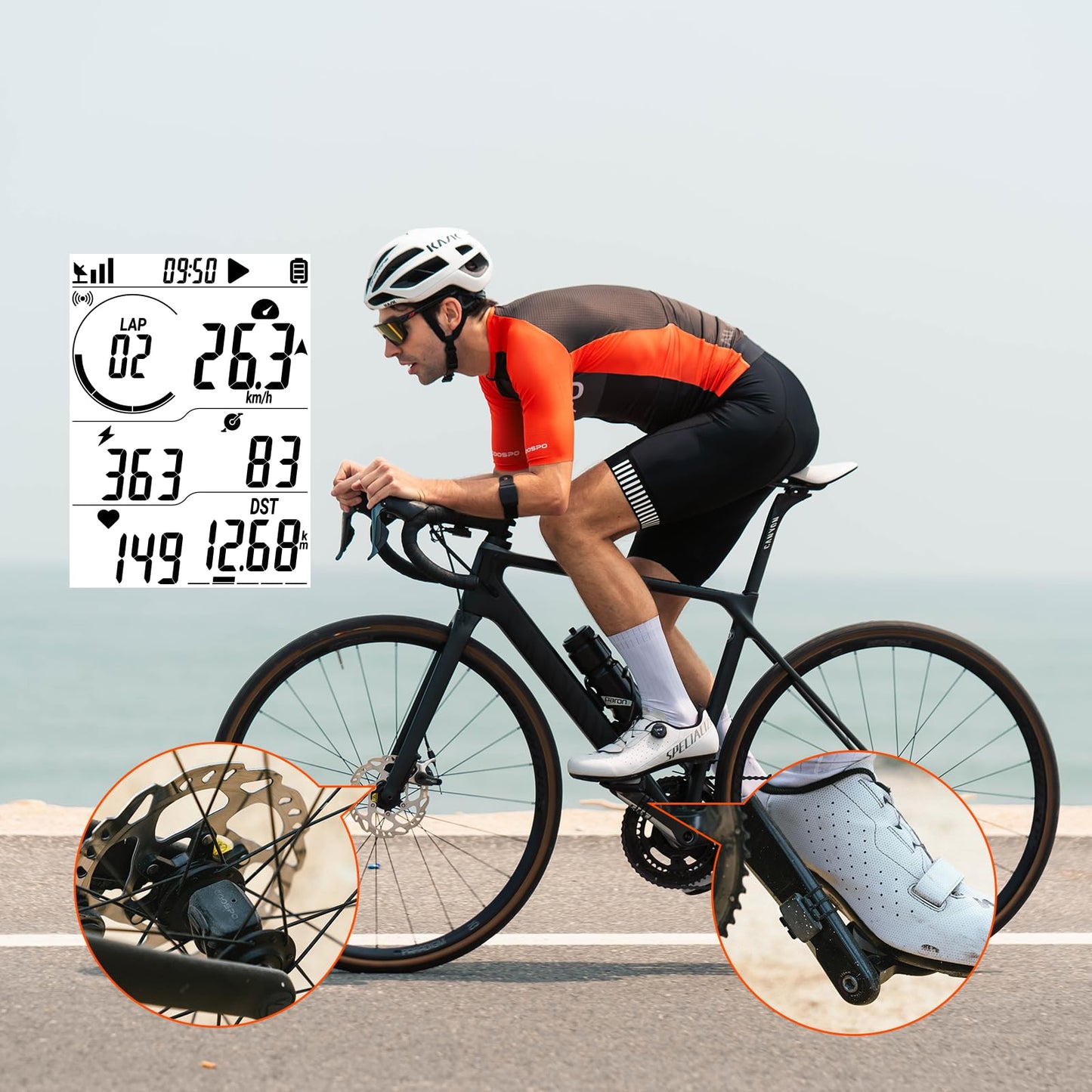 COOSPO Bike Cadence Speed Sensor BK9, Bluetooth 5.0 ANT+ Wireless Cycling Speed Bicycle RPM Cadence Sensor, IP67 Waterproof & 300H Battery