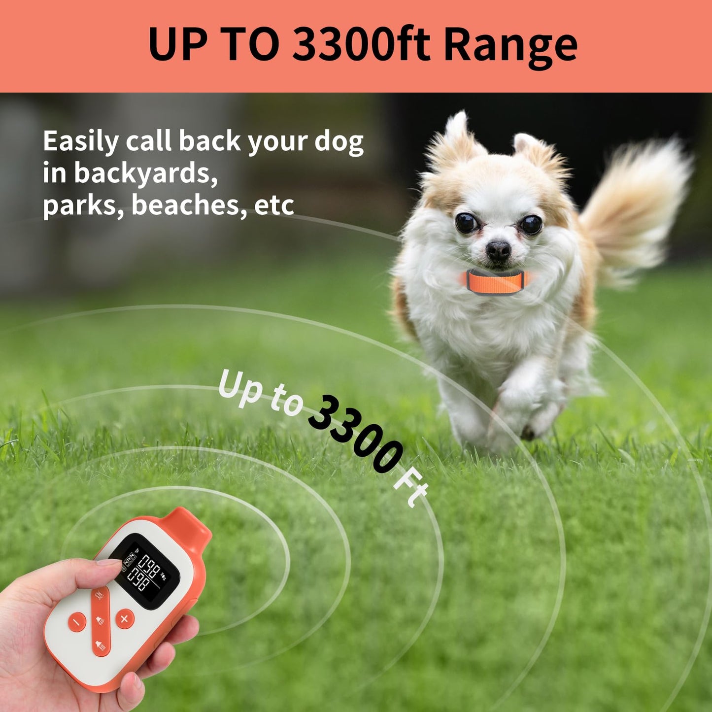 PaiPaitek No Shock Dog Training Collar for 2 Dogs – 3300ft Remote, Waterproof Vibration Collar for 2 Dogs, Humane Vibration & Beep, 5-120 lbs