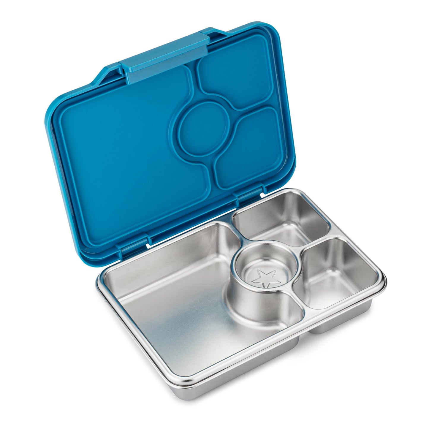 Yumbox Prêt Stainless Steel Bento Box – Leakproof, Reusable Lunch Container for Kids & Adults – Sandwich & Snack Friendly, BPA-Free, Durable Food Box (Normandy Blue)