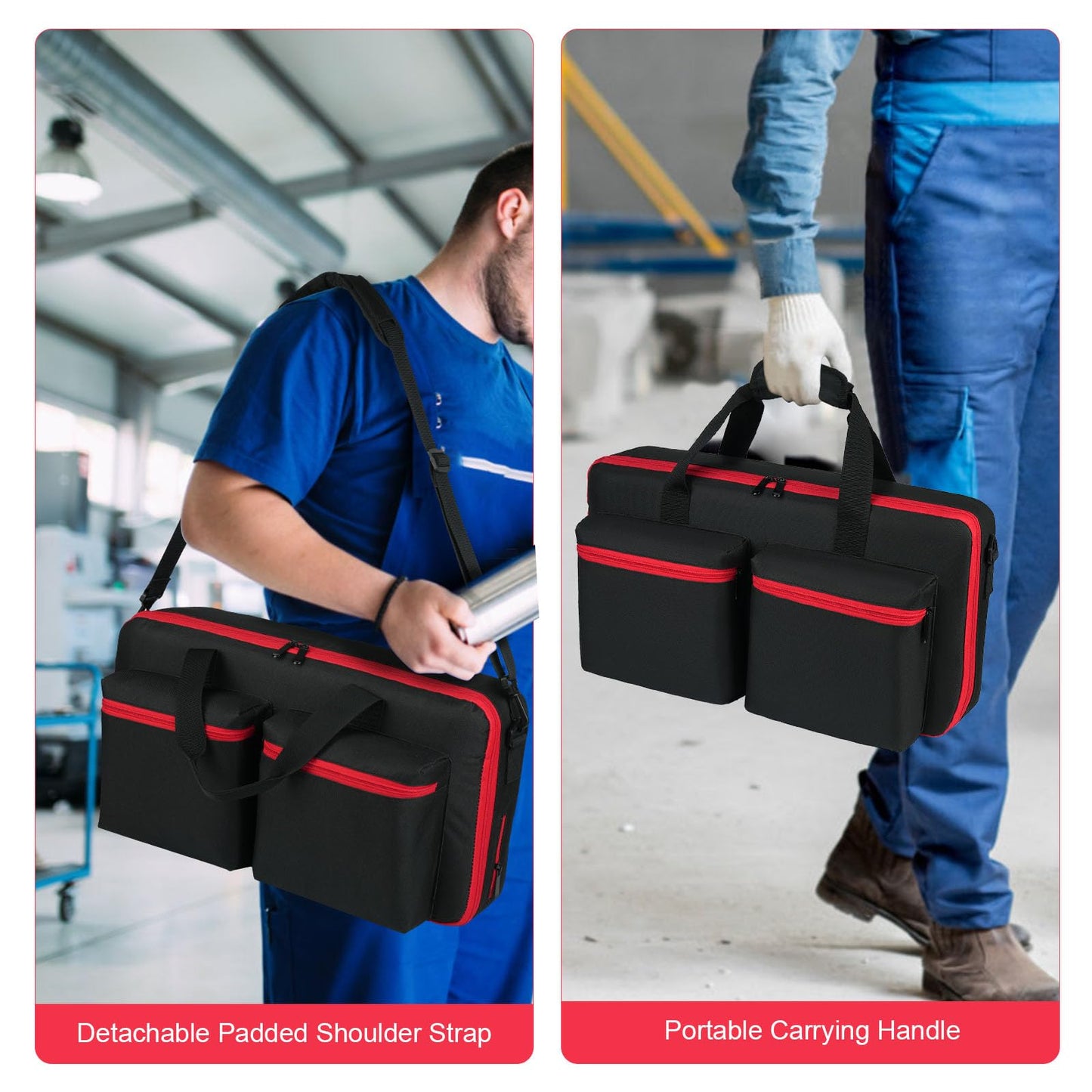 Grease Gun Case Compatible with Milwaukee M18 2646-20/Milwaukee M12 2446-20/Dewalt DCGG571B Grease Gun Kit, Portable Carrying Bag Compatible with Milwaukee M18 Battery and Charger, Case Only