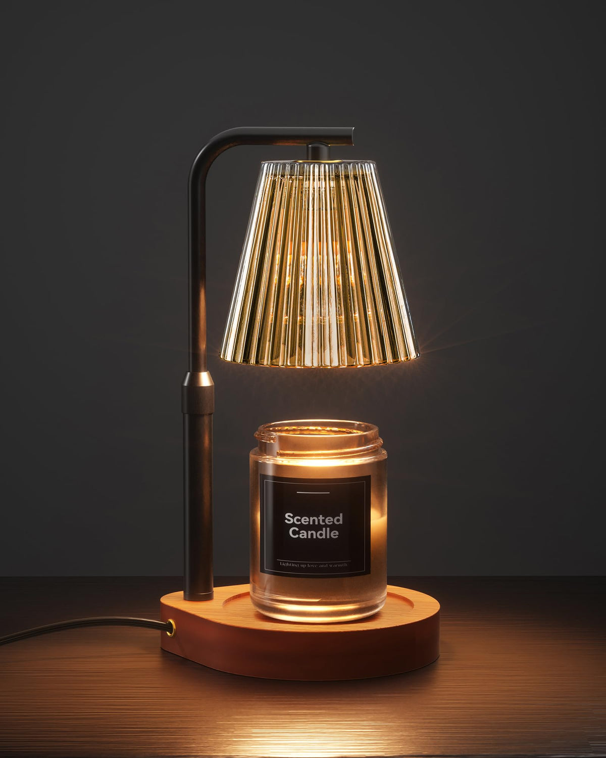 Candle Warmer Lamp with Timer & Dimmer Compatible with Yankee Candles, Adjustable Height Candle Warmer for Jar Candles, Wax Melt Lamp with 2 Bulbs,Glass,Home Decor & Gifts