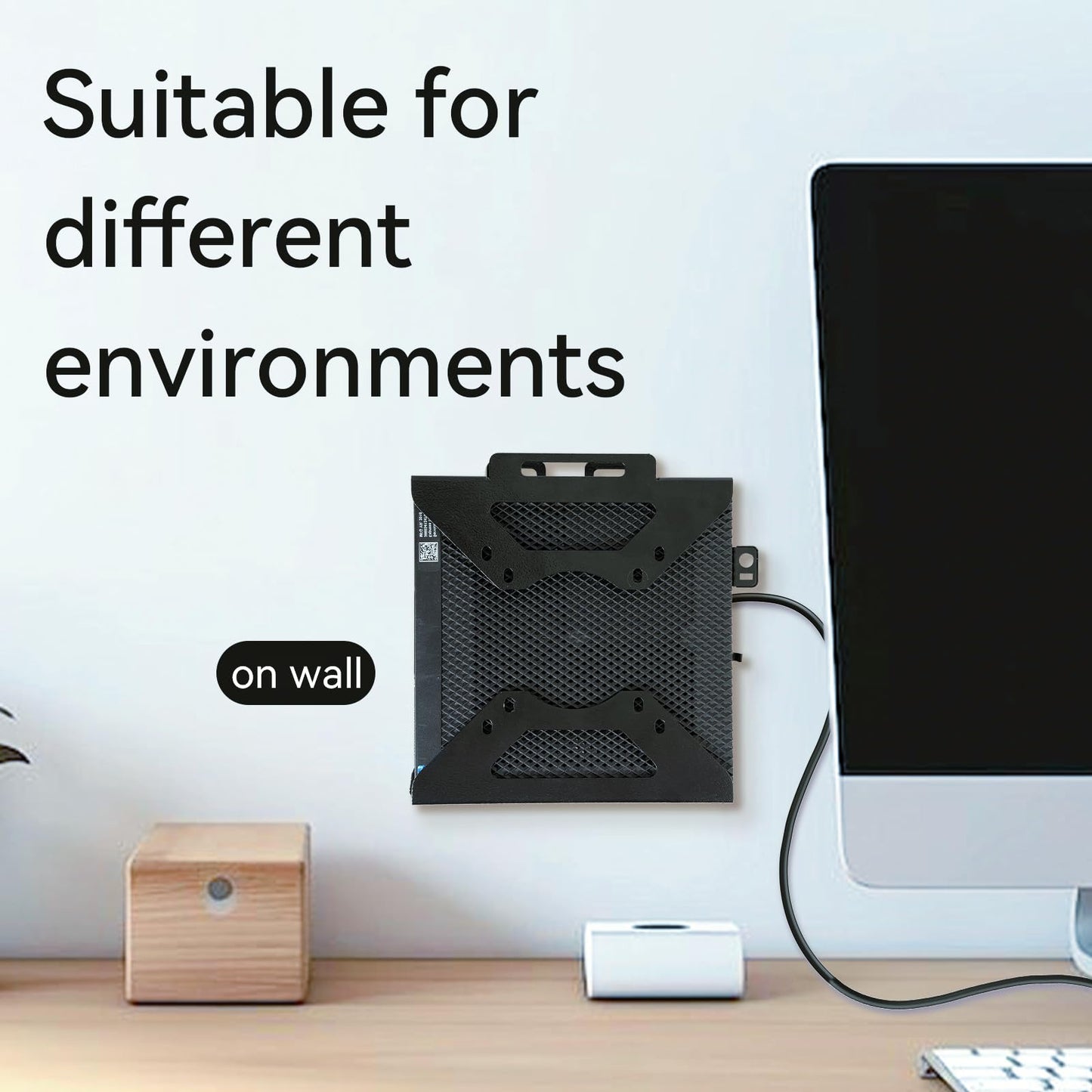 Fbyuitap Mini PC Mount Compatible with HP 260 Desktop,ProDesk 400 405 600,EliteDesk 705 800 805 Mini PCs VESA Mount Adapter Wall and Under Desk