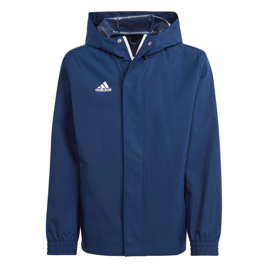 adidas Unisex-Kids Entrada 22 All-Weather Soccer Jacket, Team Navy Blue, Small