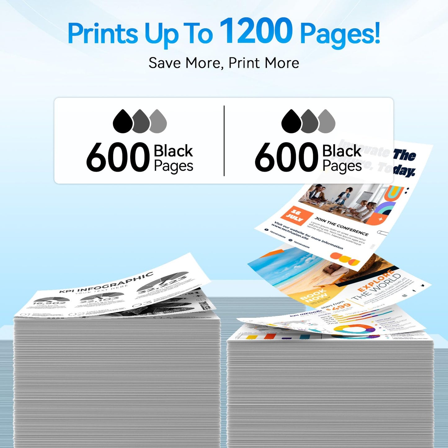 Chromojet 240XL Black Ink Cartridges Compatible for Canon 240XL Black Ink Cartridge Printer Ink 240 PG240XL PG-240XL Fit for PIXMA MG3620 MG3600 TS5120 TS5100 MG3220 MG3520 MG2120 MX472 (2 Black)
