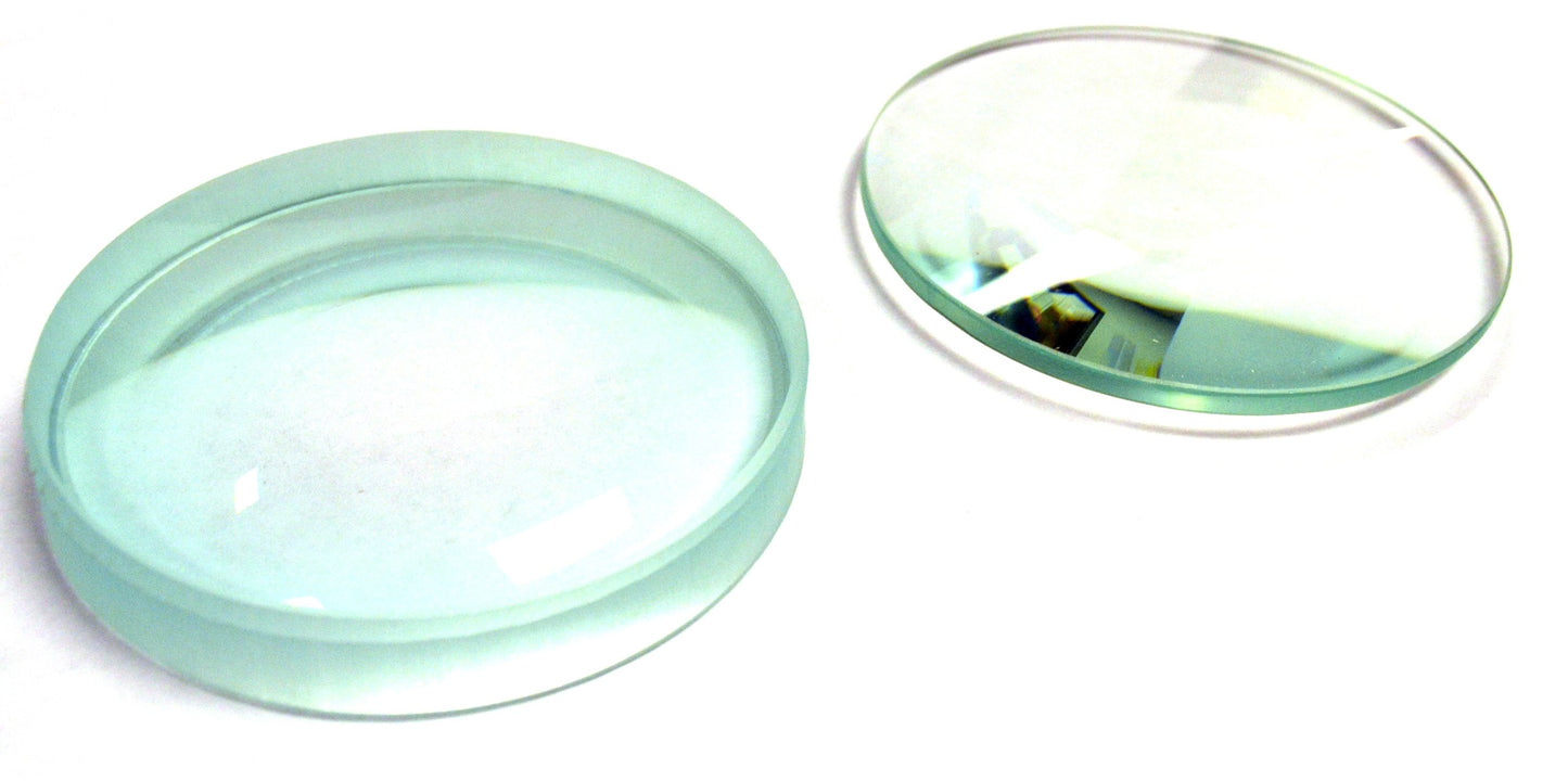 Optical Glass Lens Set - 3 Dbl Convex, 3 Dbl Concave, 75mm Dia - 20, 30, 50cm FL