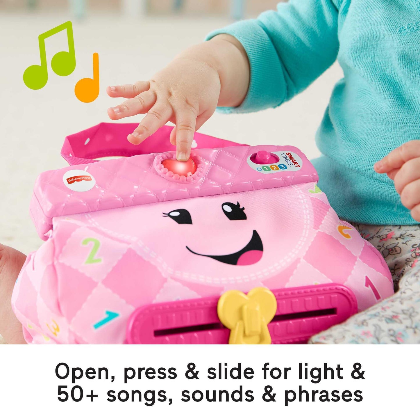 Fisher-Price Baby & Toddler Toy Laugh & Learn My Smart Purse with Lights, Learning Songs & 5 Accessories for Infants Ages 6+ Months