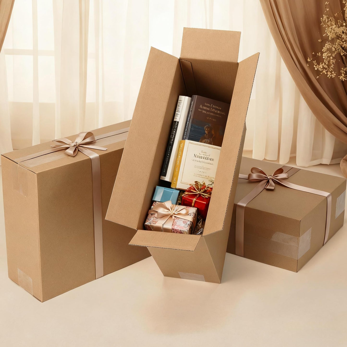CRUGLA 40 Packs 12x9x4 Shipping Boxes for Small Business, Corrugated Cardboard Boxes Bulk for Shipping Packing Mailing