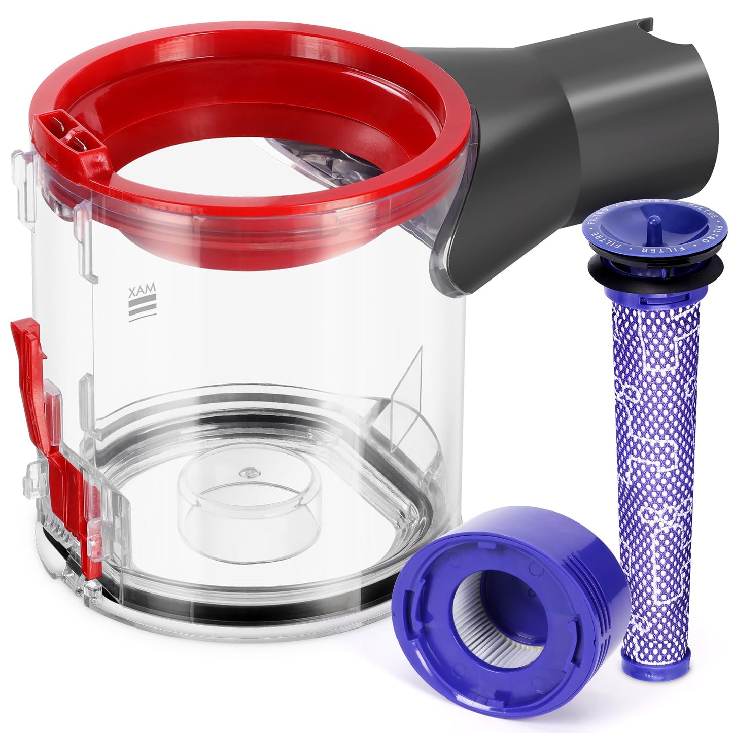 Dustbin Compatible with Dyson V7 V8 SV10 SV11 Vacuum Cleaners Canister, Release Bin Replacement for Dyson Dust Bin Part No.967699-01 Attachment
