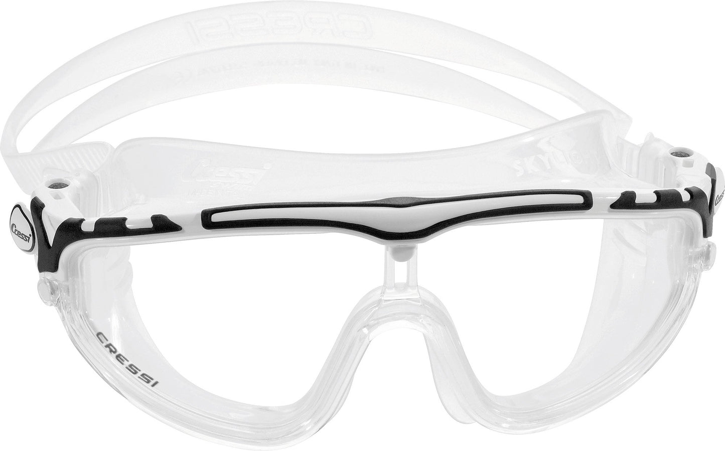 Cressi Skylight Swim Goggles, Clear/White/Black