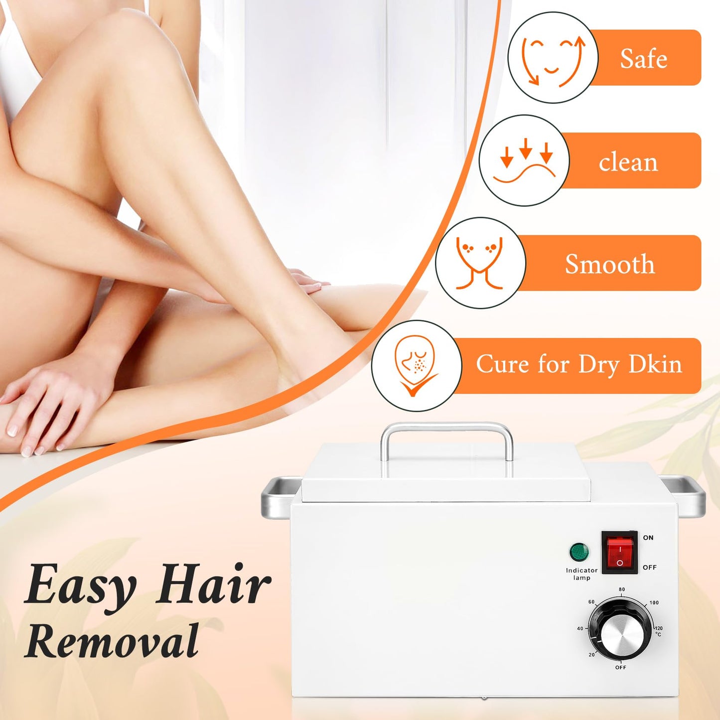 5.5 lbs Wax Pot Warmer Professional for Hair Removal,Large Wax Pot with 32-248℉(0-120℃) Temperature Adjustment Settings for Home,Beauty Salon,Spa,Barber Shop,Gift