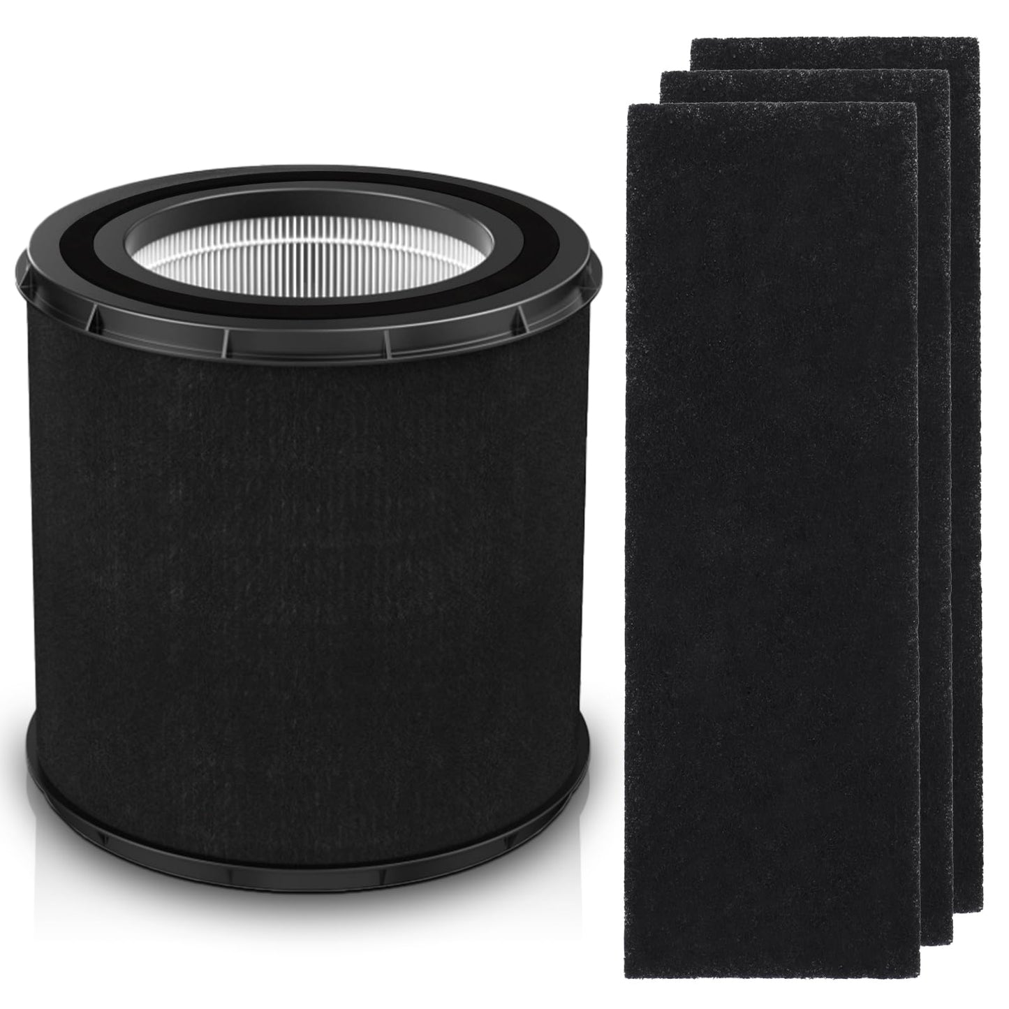 FLT4700 HEPA Filter M Replacement Compatible with Germ Guardian Air Purifier AC4700 AC4700BDLX AC4711 AC4625 AC4625BDLX FLT47CB4, H13 True HEPA + 4 Activated Carbon Filter Set