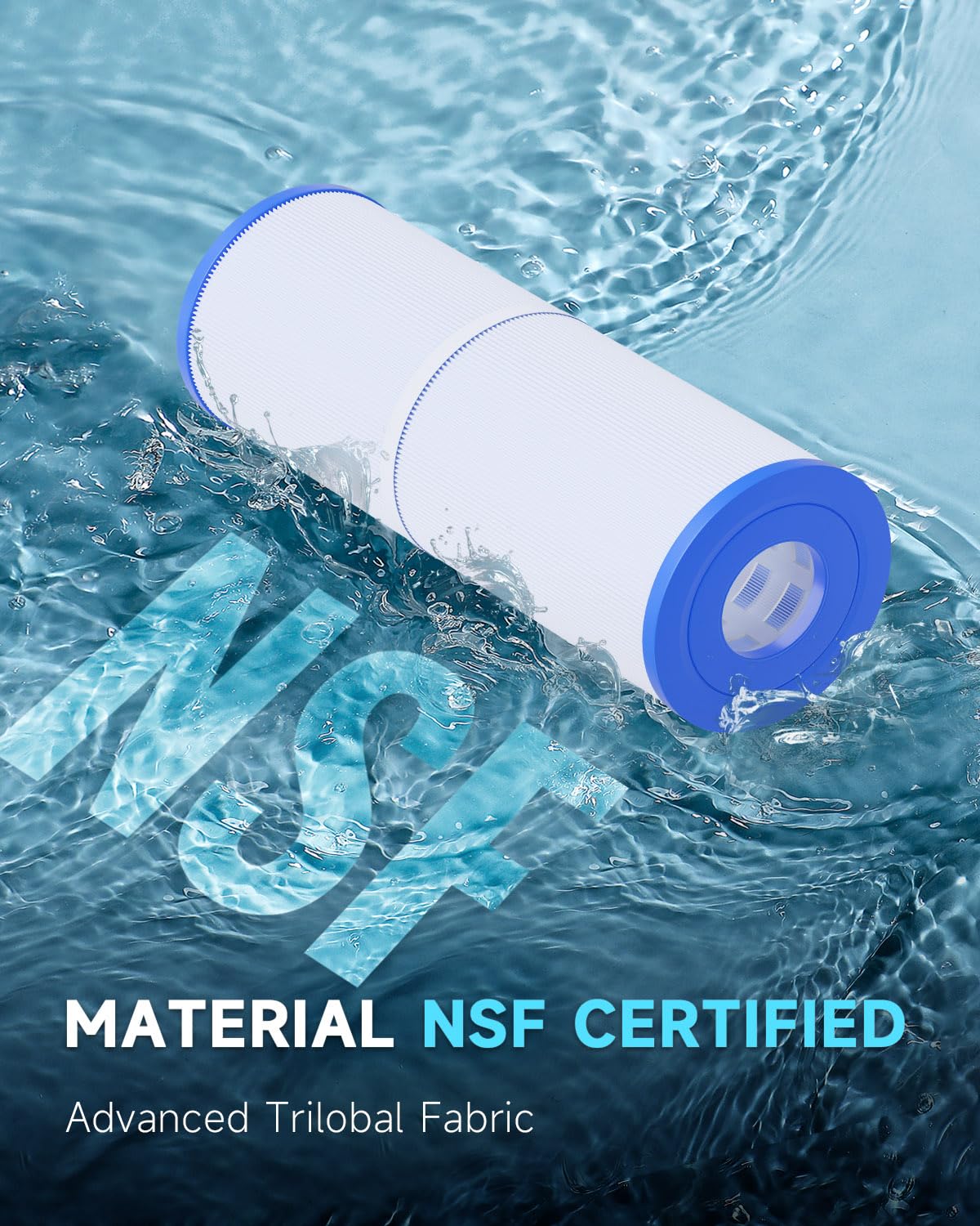 AQUALTRA Spa Filter Replacement Compatible with PRB25-IN, C-4326, FC-2375, FC-2370, 3005845, 17-2327, 100586, 33521, 25392, 817-2500, Guardian 413-106, 13 5/16" x 5" Drop in Hot Tub Filter 2 Pack