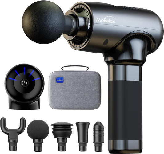 Cotsoco Muscle Massage Gun – Portable Handheld Percussion Massager for Different Muscle Groups & Workouts with a Powerful Brushless Motor, Cordless, with 5 Heads & 5 Speeds.