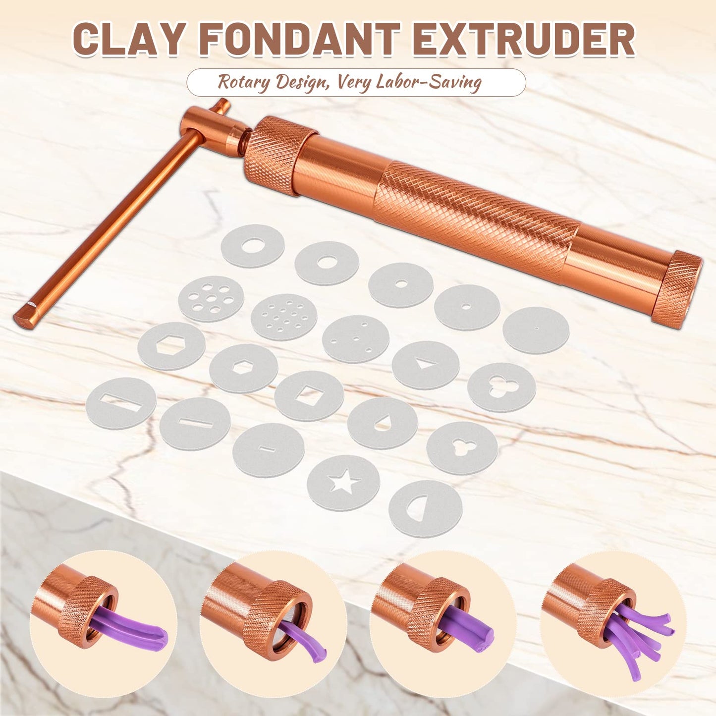 Yofuly Polymer Clay Press Machine and Cutters Set for Jewelry Making - With Roller Machine, Extruder, 40 Circle Shape Cutters and 120 Earrings Accessories