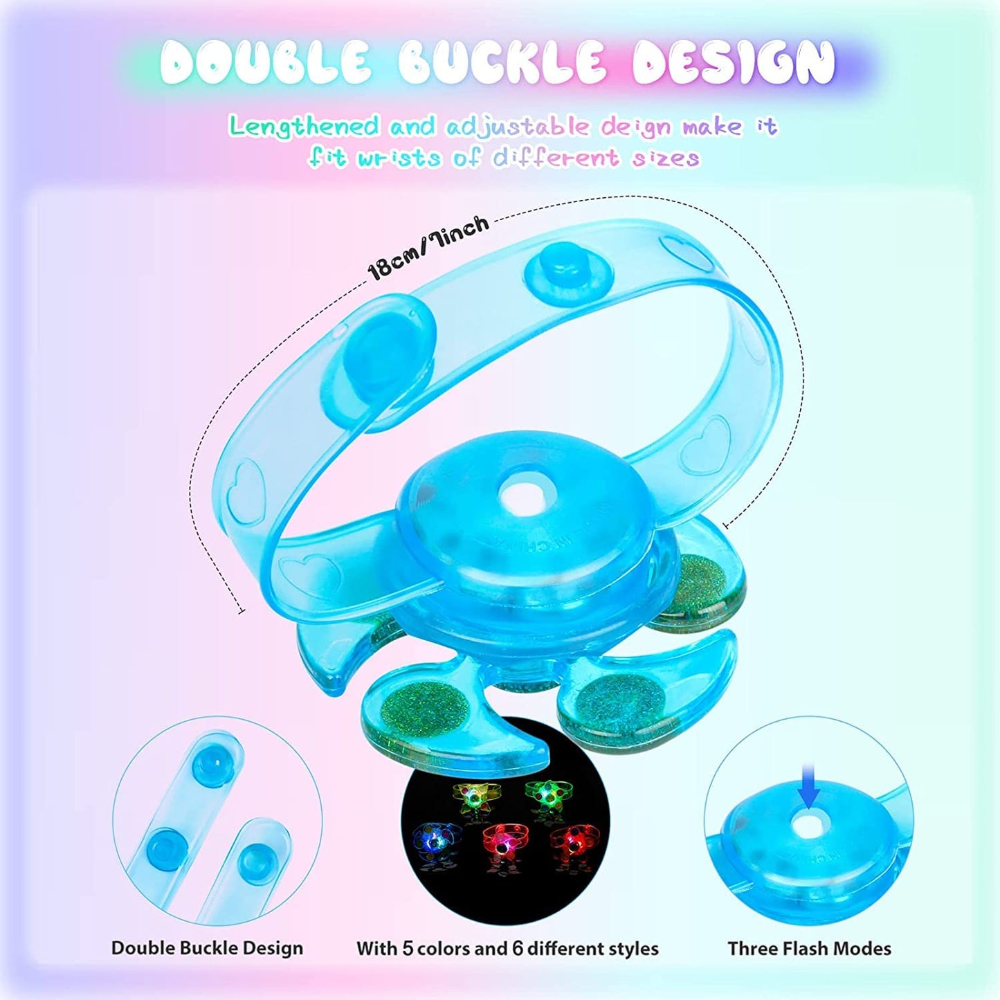 SEKEAHU 30 Pack Glow in The Dark Halloween Party Supplies for Kids, Christmas Stocking Stuffers Party Favors Light up Bracelets Toys, Loot Bags Fillers Birthday Party Supply, Goodie Bags Stuffers Gift