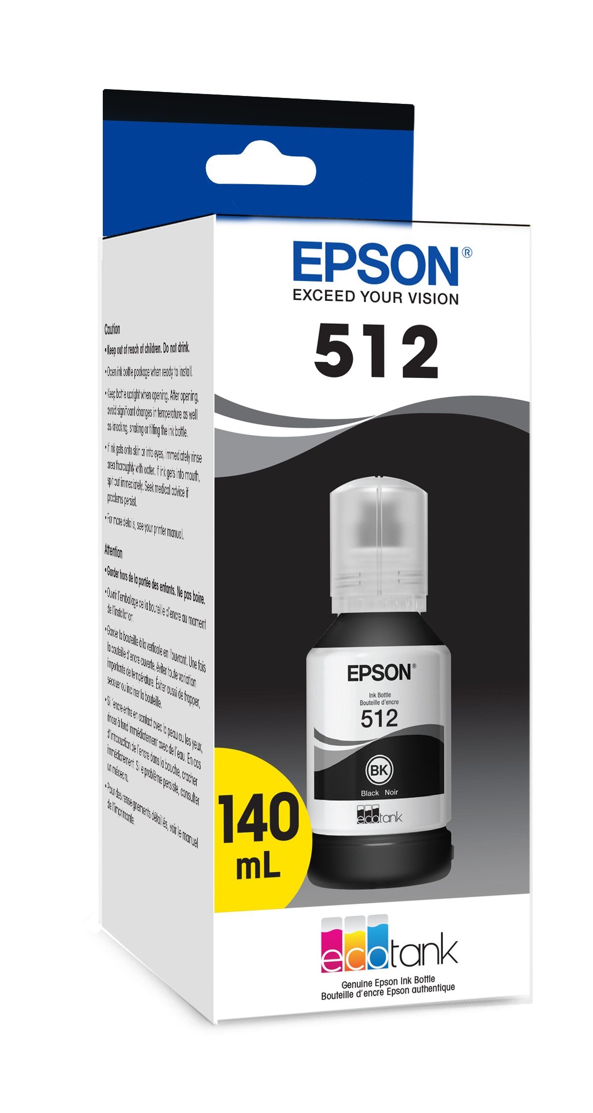 Epson 664 EcoTank Ink Ultra-high Capacity Bottle Cyan (T664220-S) Works with ET-2500, 2550, 4500, 4550, 2600, 2650, 3600, 16500