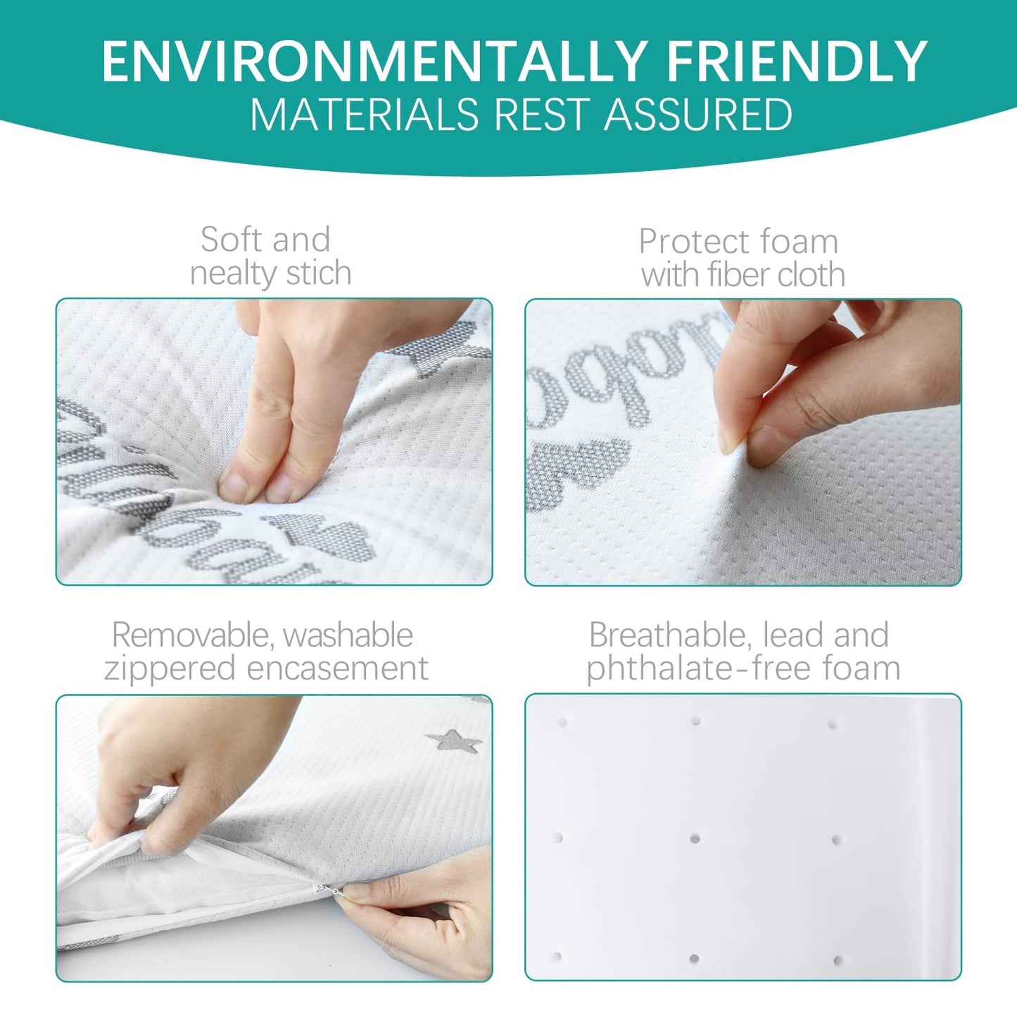 Biloban Bassinet Mattress Pad Topper 33" x 20" x 1", Waterproof Breathable Soft Bassinet Mattress Pad Topper Compatible with TCBunny 2-in-1 Baby Bedside Sleeper and Besrey Bedside