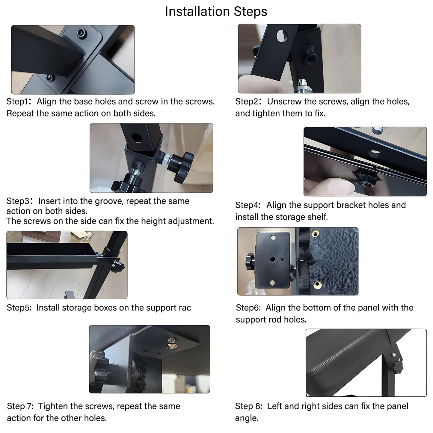 Barlezy Tattoo Armrest Stand, Height Adjustable 26"-38.5", Arm Leg Fixation, Black