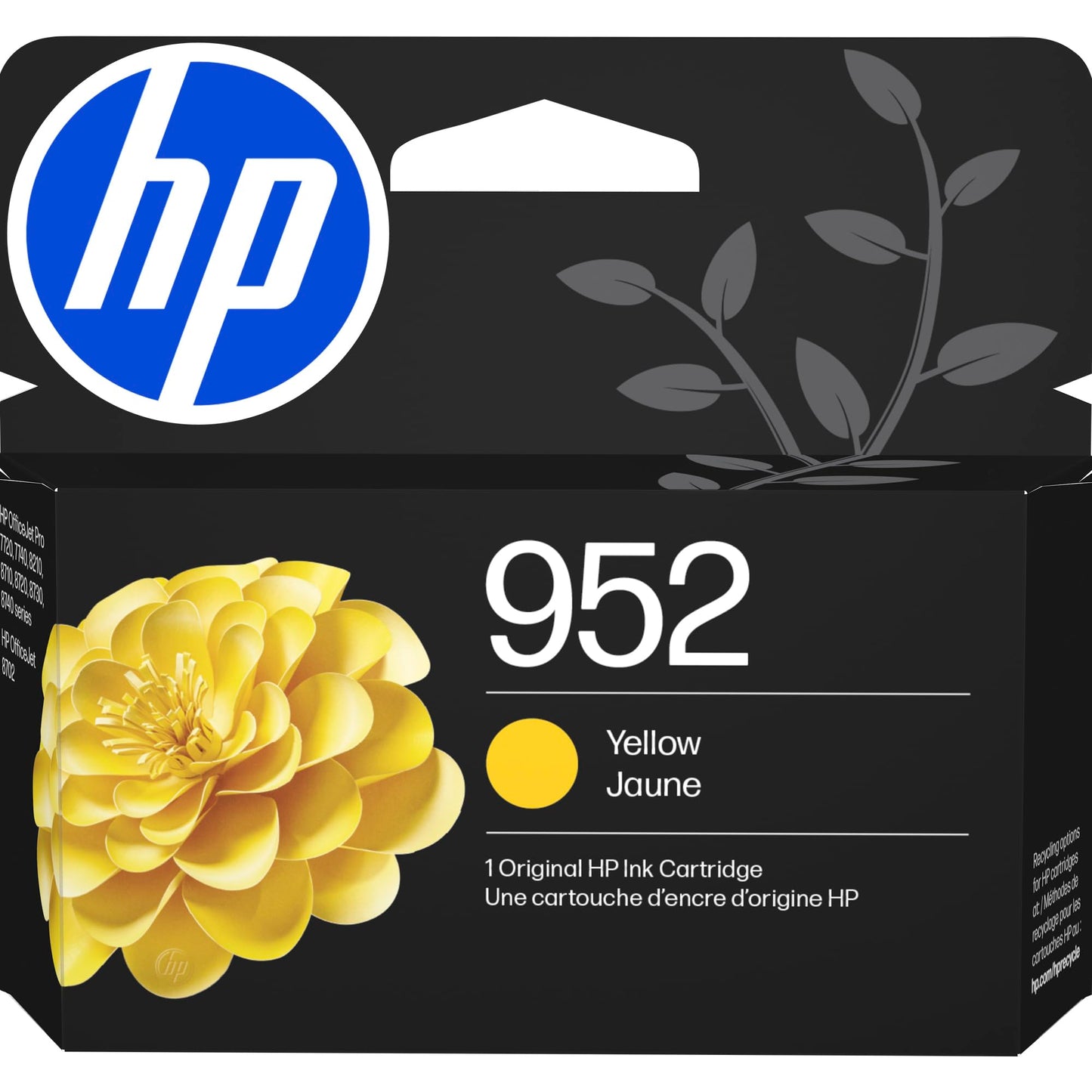 Original HP 952 Yellow Ink Cartridge | Works with HP OfficeJet 8702, HP OfficeJet Pro 7720, 7740, 8210, 8710, 8720, 8730, 8740 Series | Eligible for Instant Ink | L0S55AN