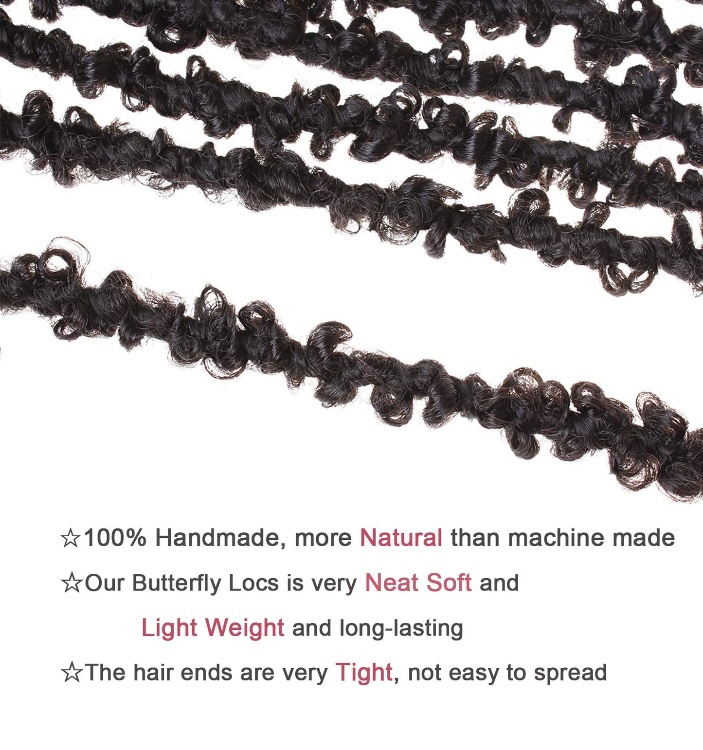 Leeven Butterfly Locs Crochet Hair Short 6 Packs Black Crochet Bob Hair 12 Inch Messy Distressed Faux Locs Crochet Braids Pre-twisted Soft Locs Hair for Women #1B