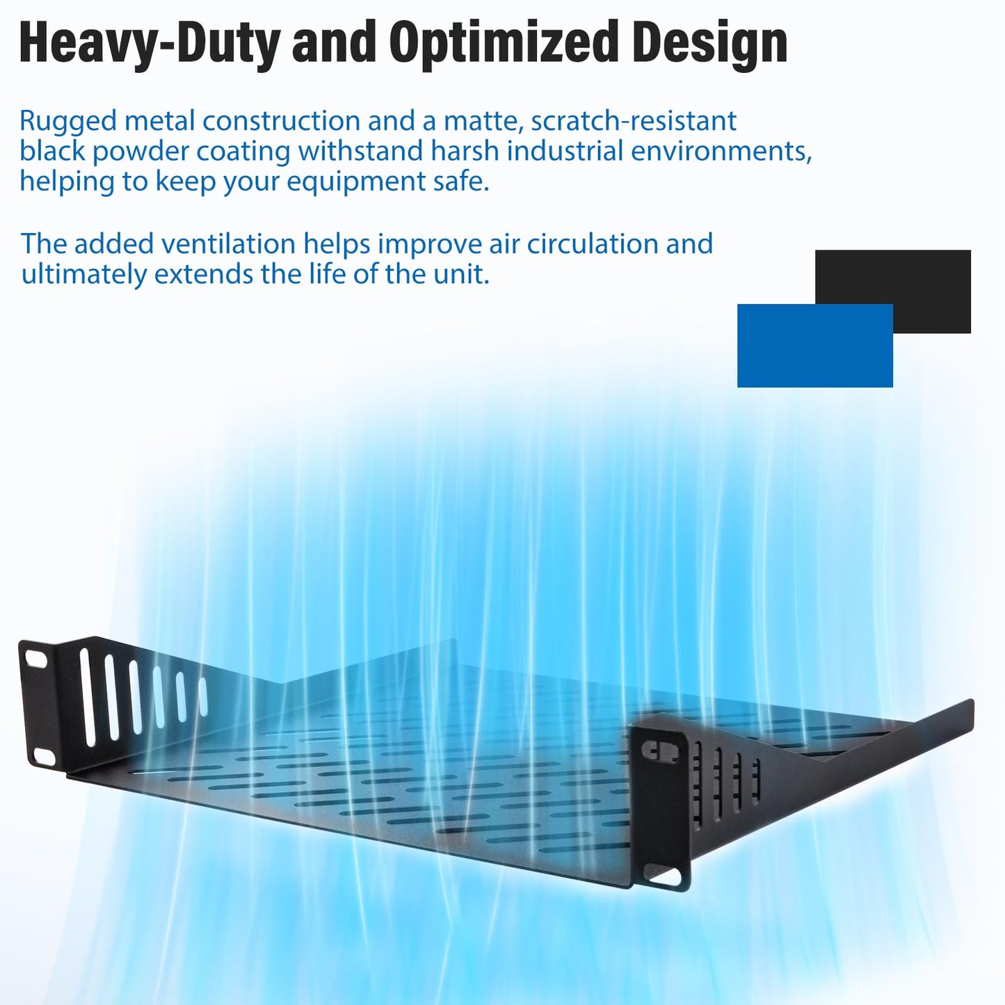 GeeekPi 1U Server Rack Shelf, 7.87" Depth Vented Rack Mount Cantilever Tray for 10 Inch Network Equipment Rack & Cabinet and DeskPi RackMate T1/T0 Server Cabinet