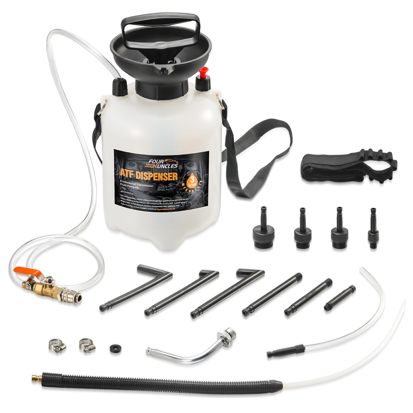 FOUR UNCLES Transmission Fluid Pump - Manual Fluid Transfer Pump with ATF Adapters for Automotive Use, Transmission Fluid Transfer Pump kit